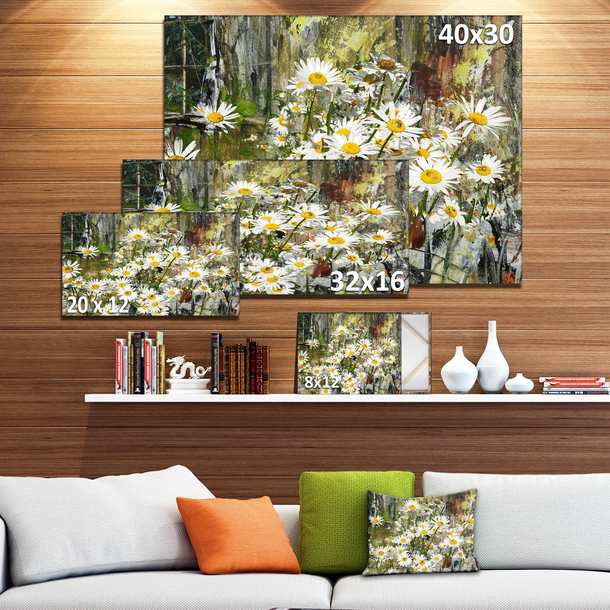 Designart - Daisies Flowers Under the Window