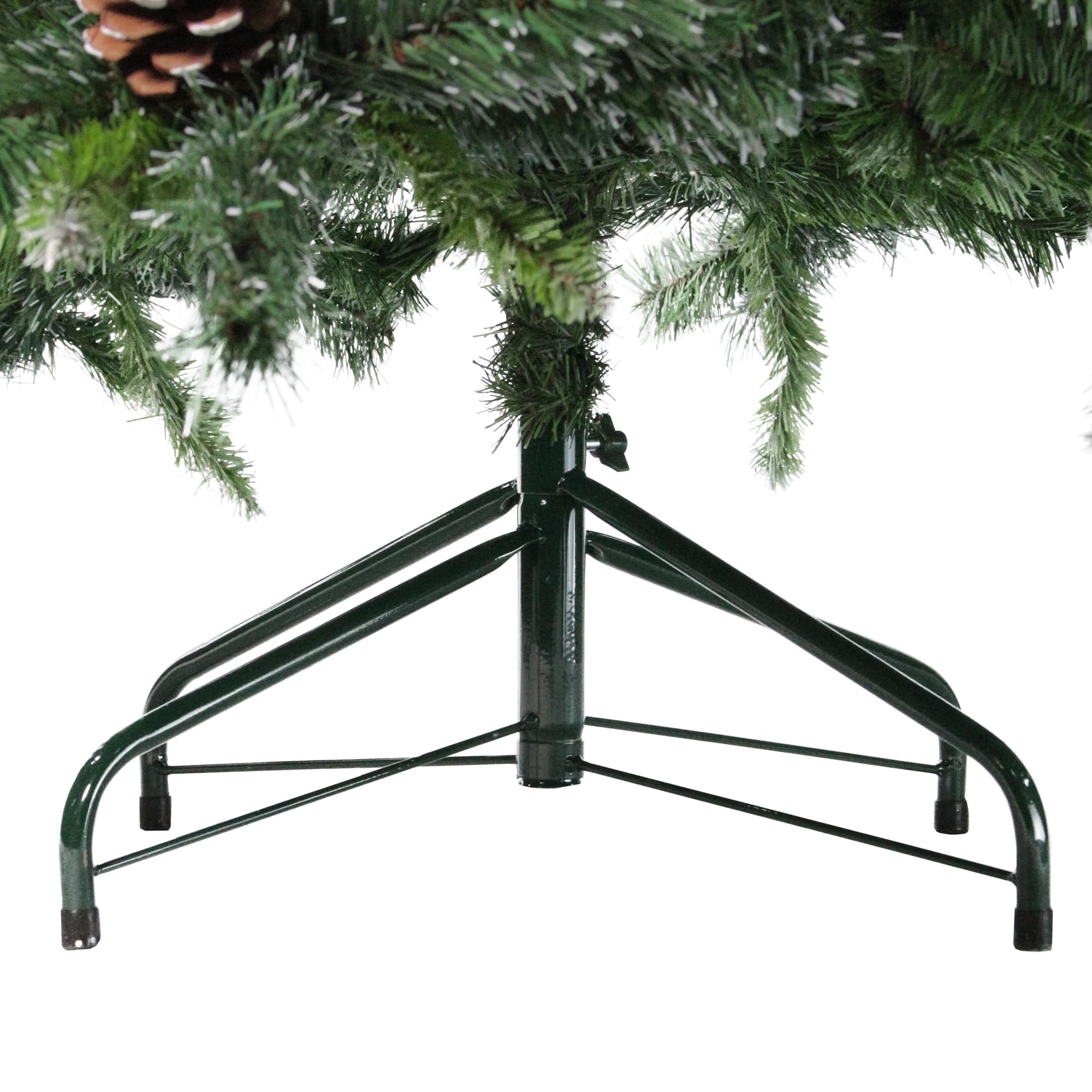 6.5ft. Unlit Snowy Delta Pine with Pinecones Artificial Christmas Tree
