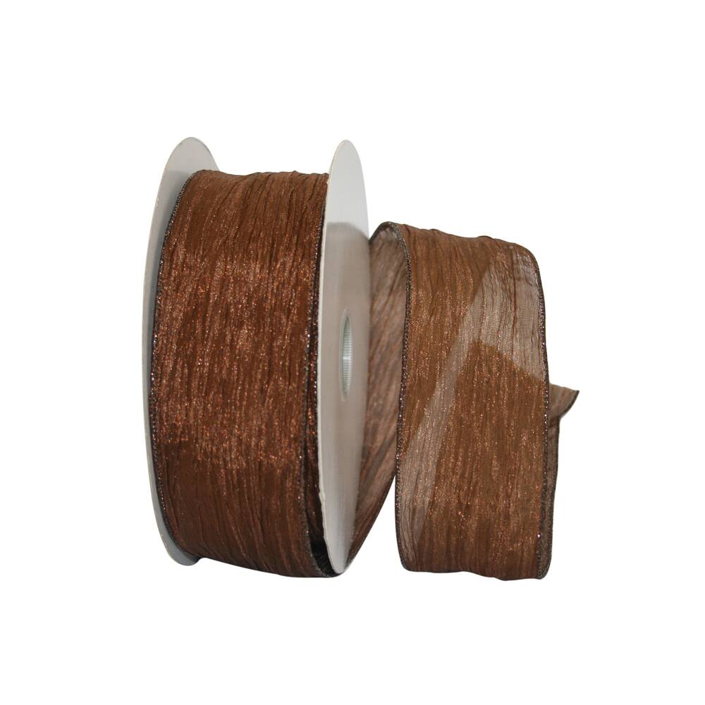 JAM Paper 2.5" x 50yd. Metallic Wired Crushed Mesh Ribbon