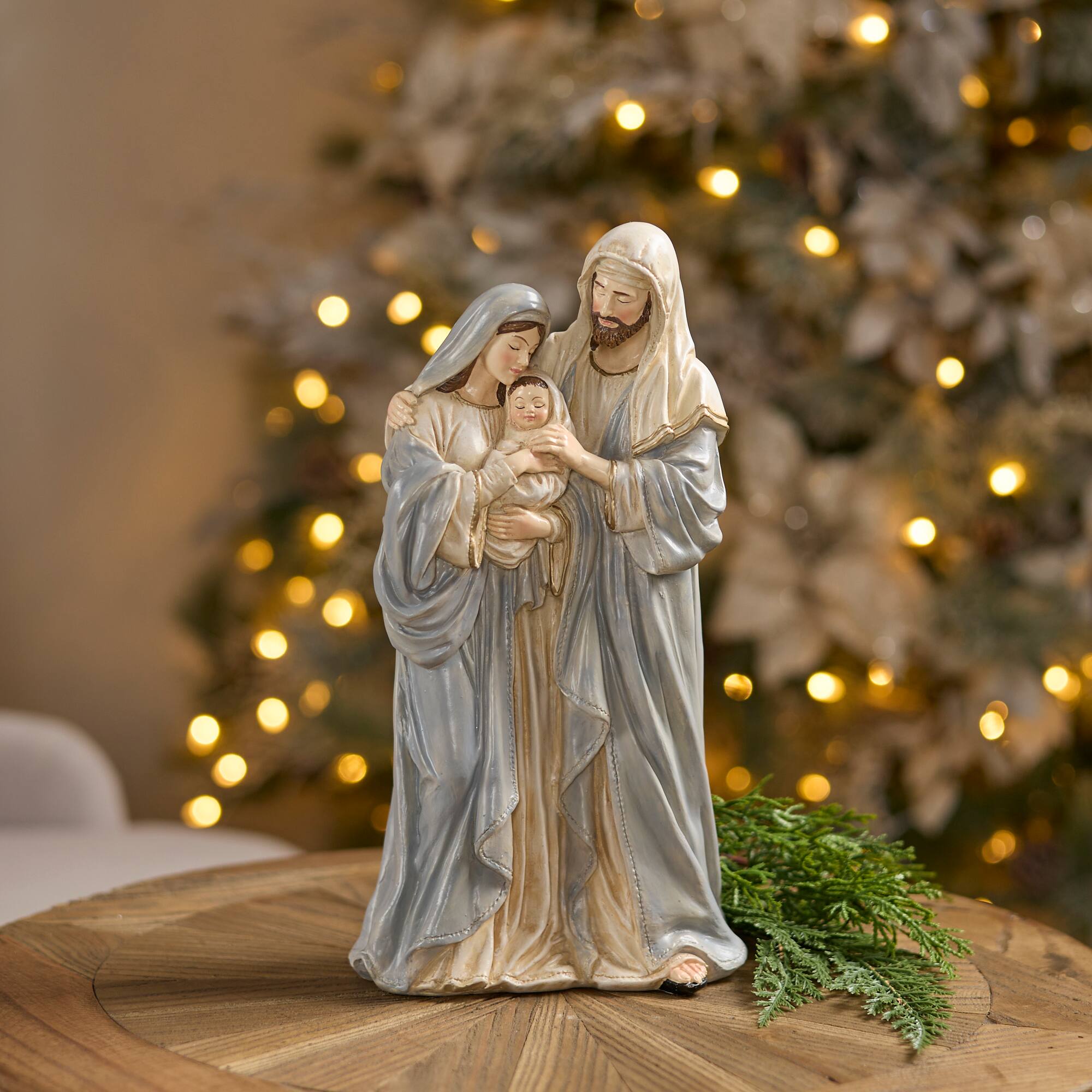 Melrose 12" Holiday Family Statue