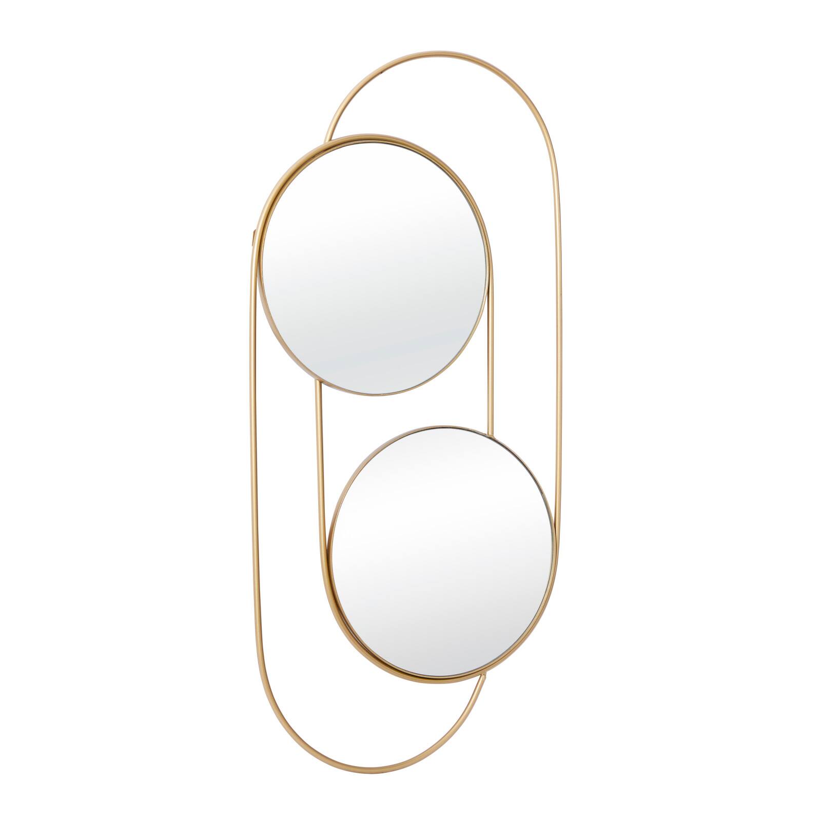 43" Gold Contemporary Metal Wall Mirror