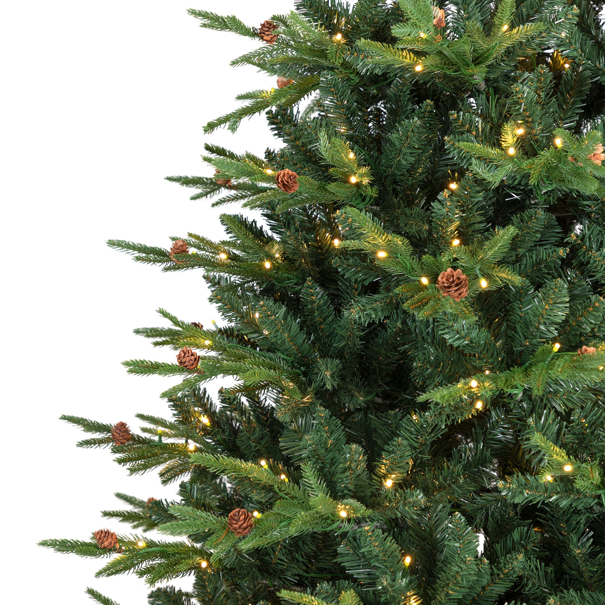6.5ft. Pre-Lit Real Touch™ Shenandoah Pine Artificial Christmas Tree with Pinecones, Warm White LED Lights