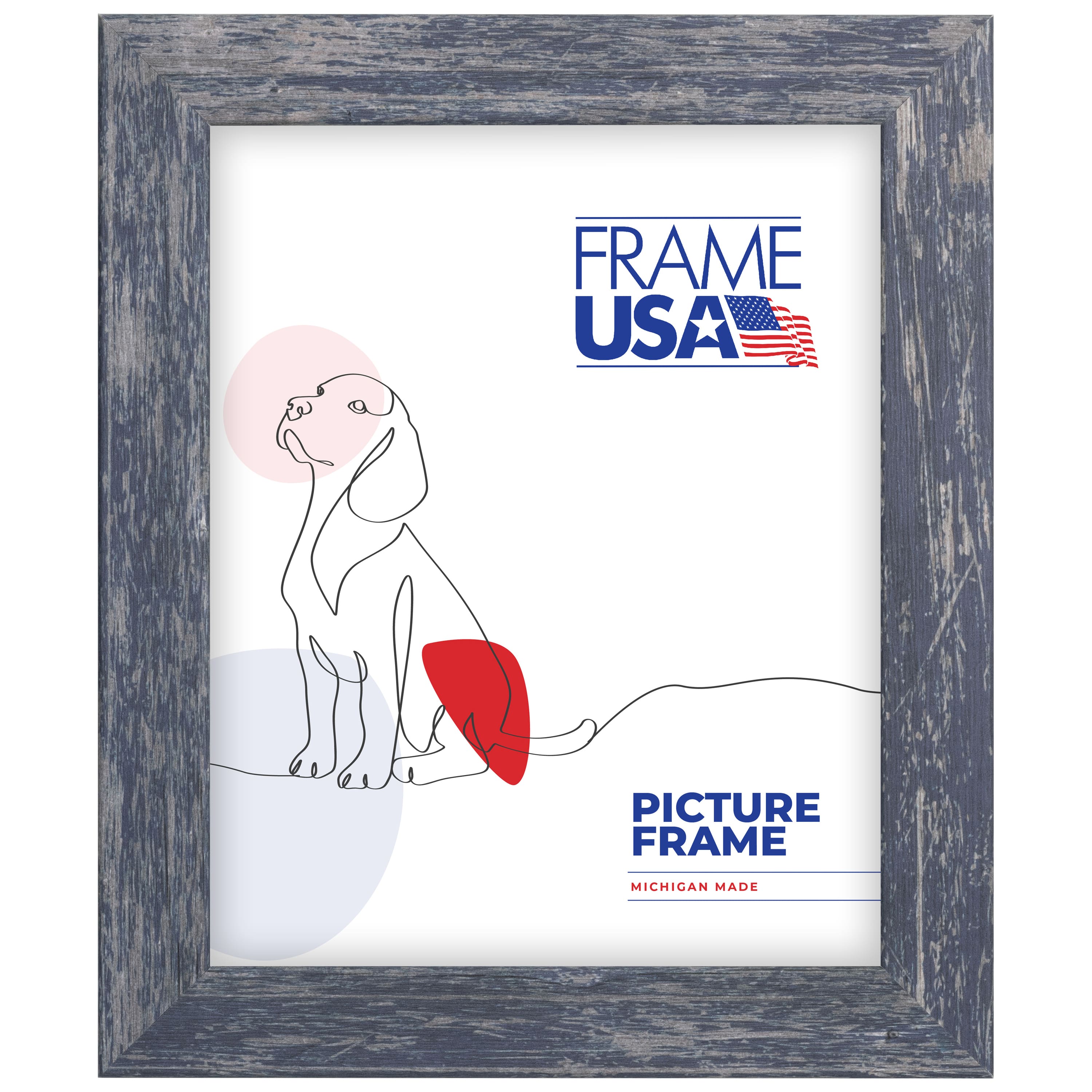 Frame USA American Barn Blue Single Image Picture Frame