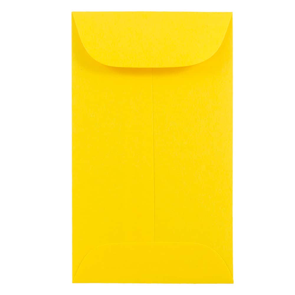 JAM Paper Colored #3 Coin Business Envelopes