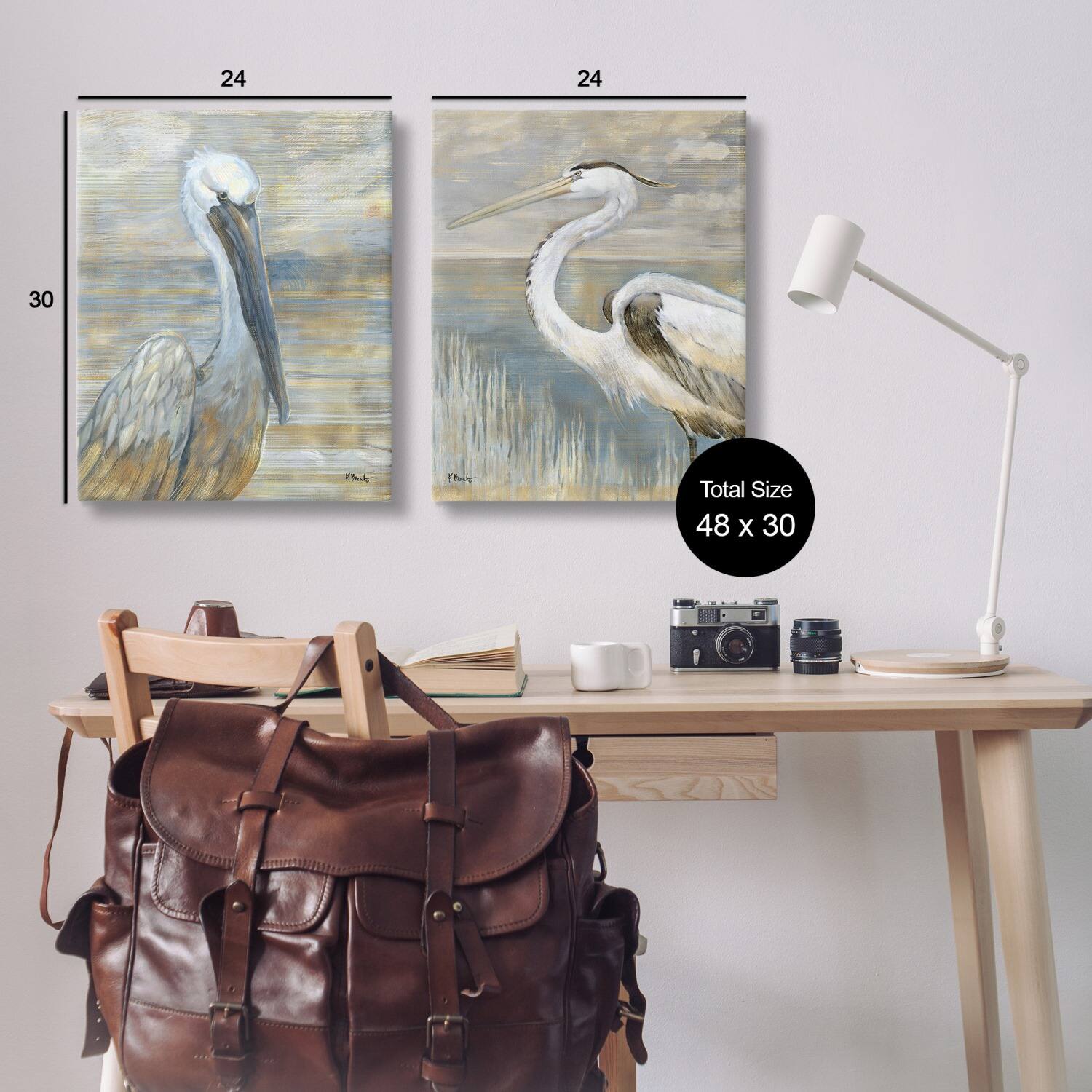 Stupell Industries Sea Birds Abstract Beach Canvas Wall Art Set