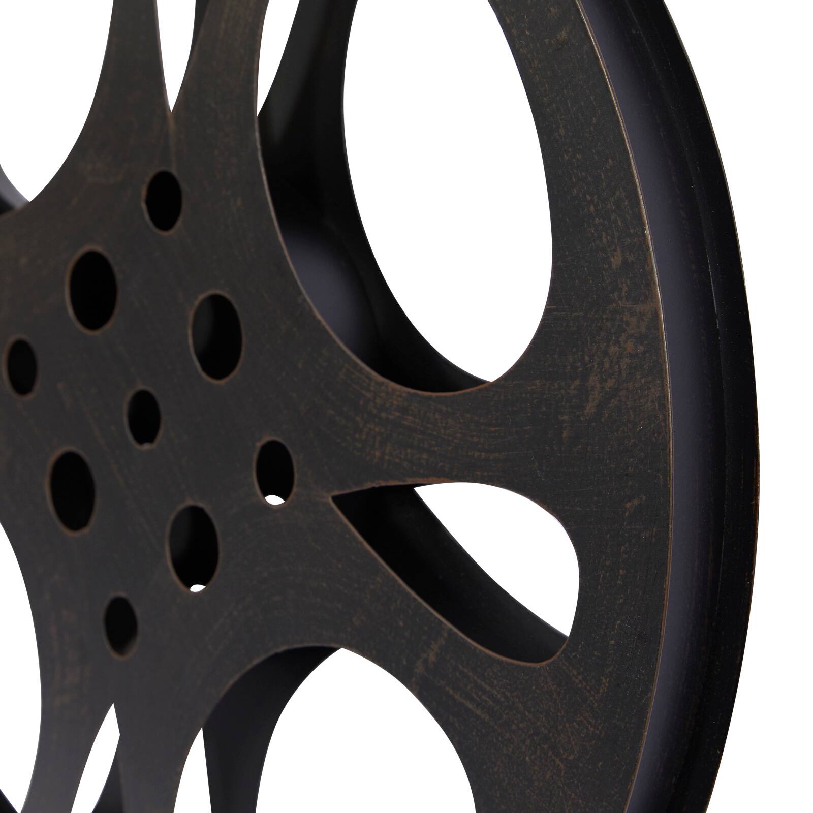 Gray Round Metal Industrial Wall Décor