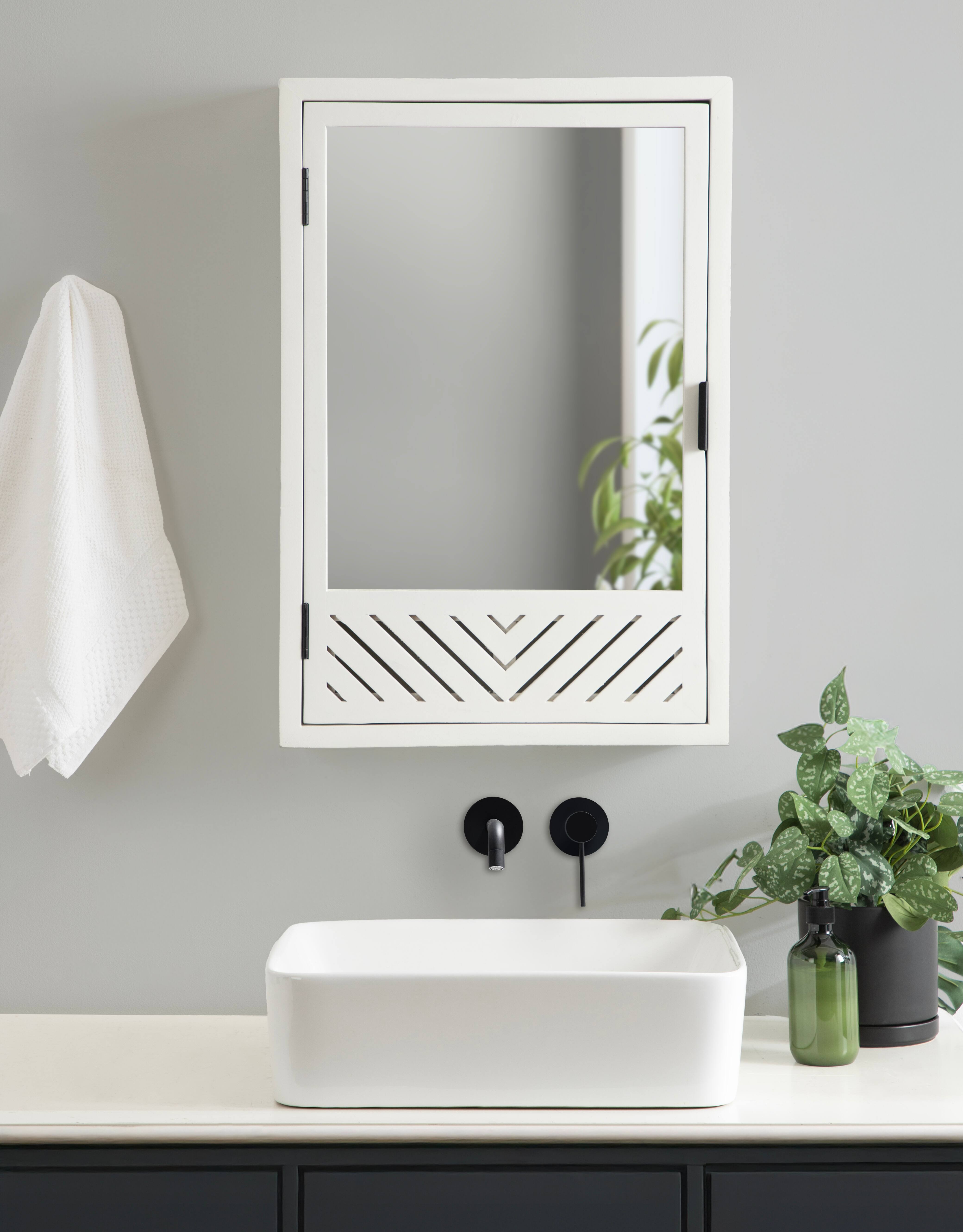 Kate and Laurel Mezzeta Bathroom Cabinet with Mirror