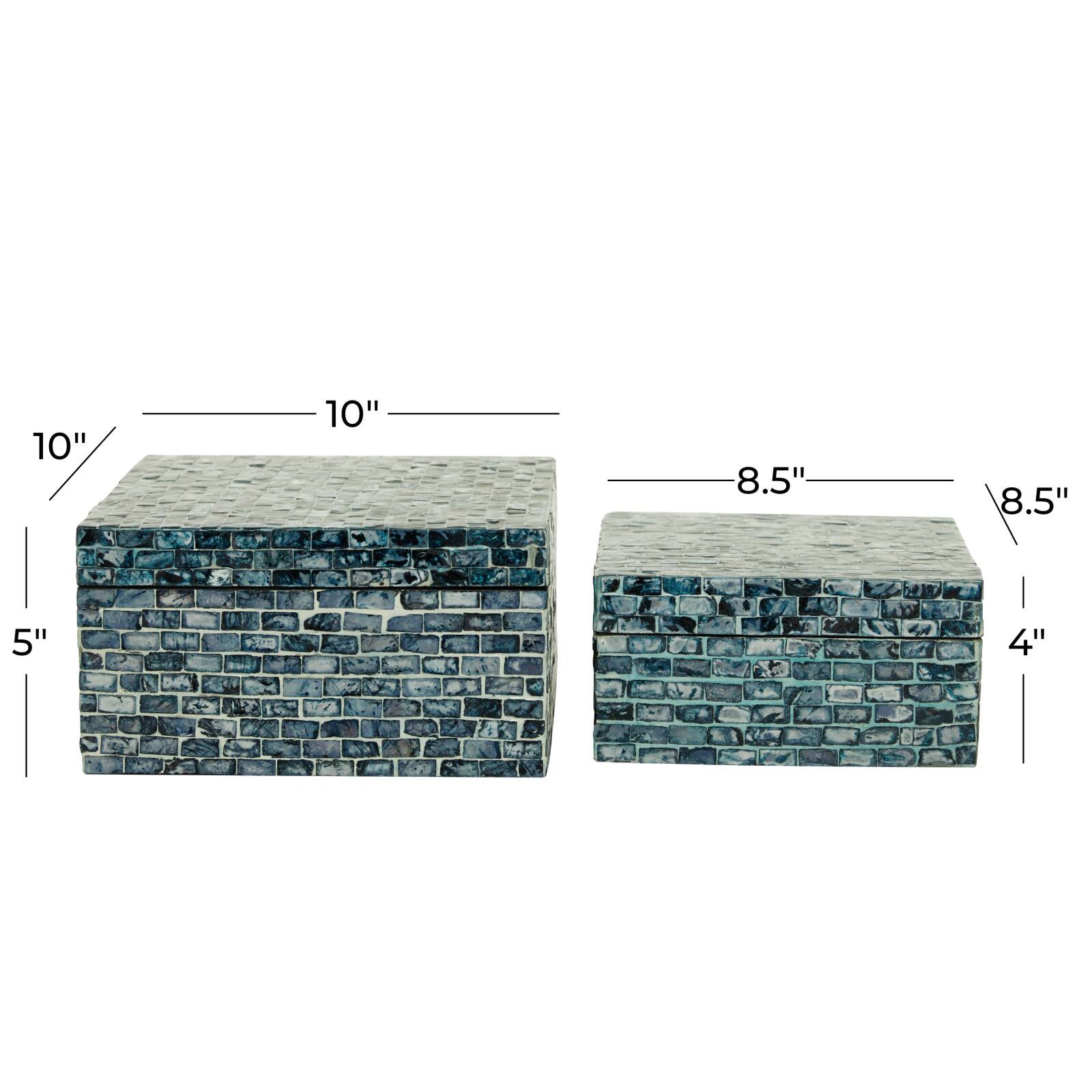Blue Mother of Pearl Coastal Box Set