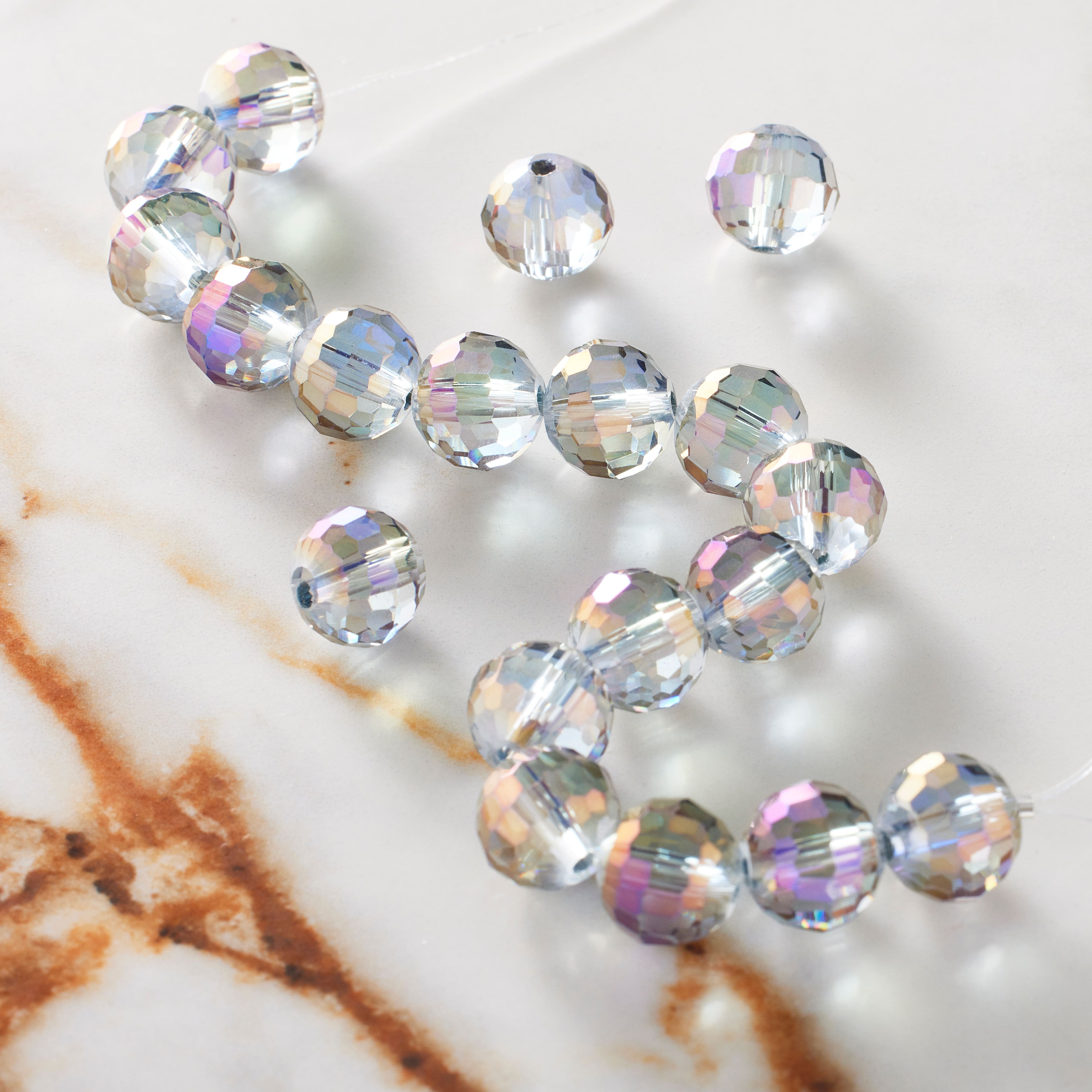 12 Pack: Purple Faceted Glass Round Beads, 10mm by Bead Landing™