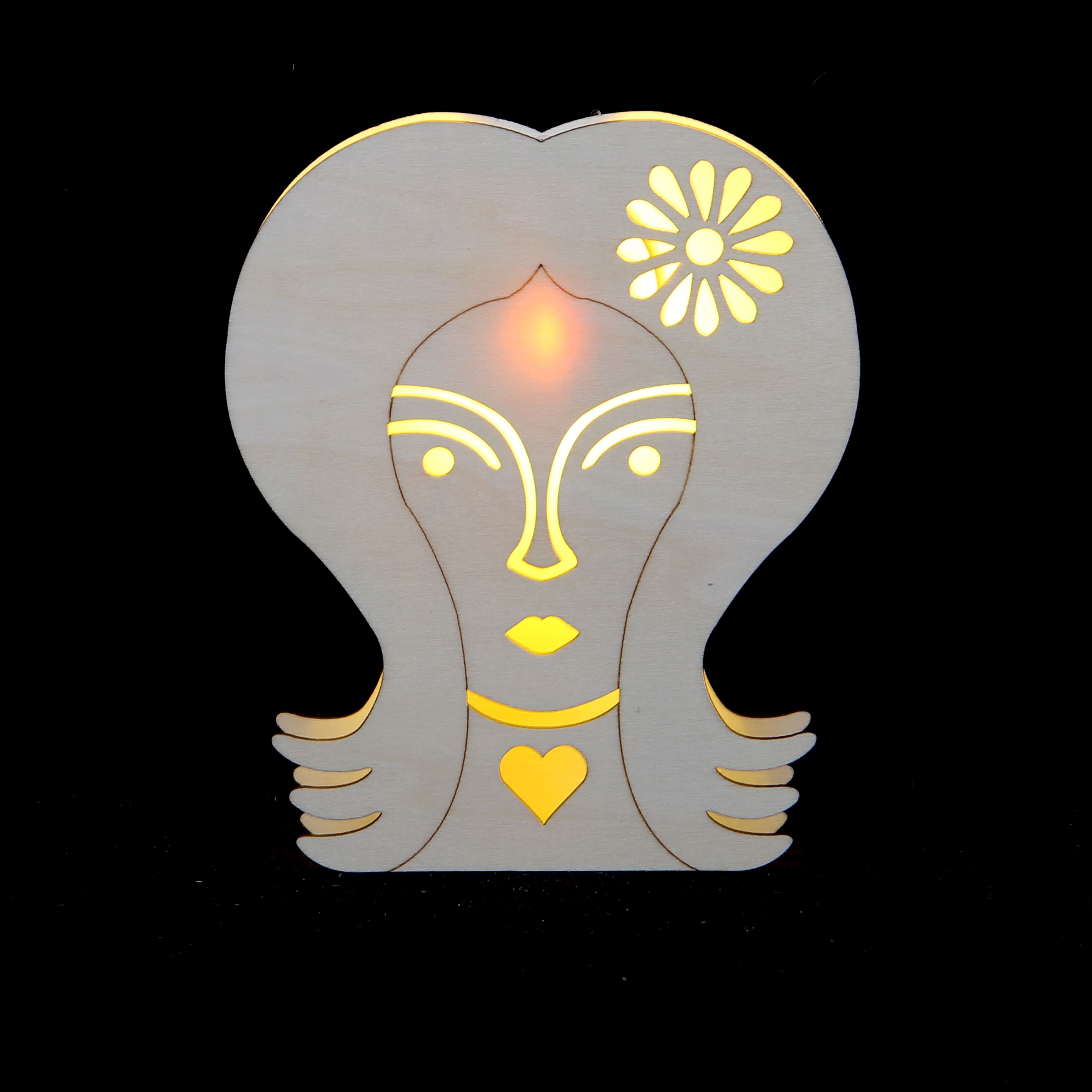 Jonathan Adler x Michaels 5.75" Free Love Flower Child DIY LED Wood Décor