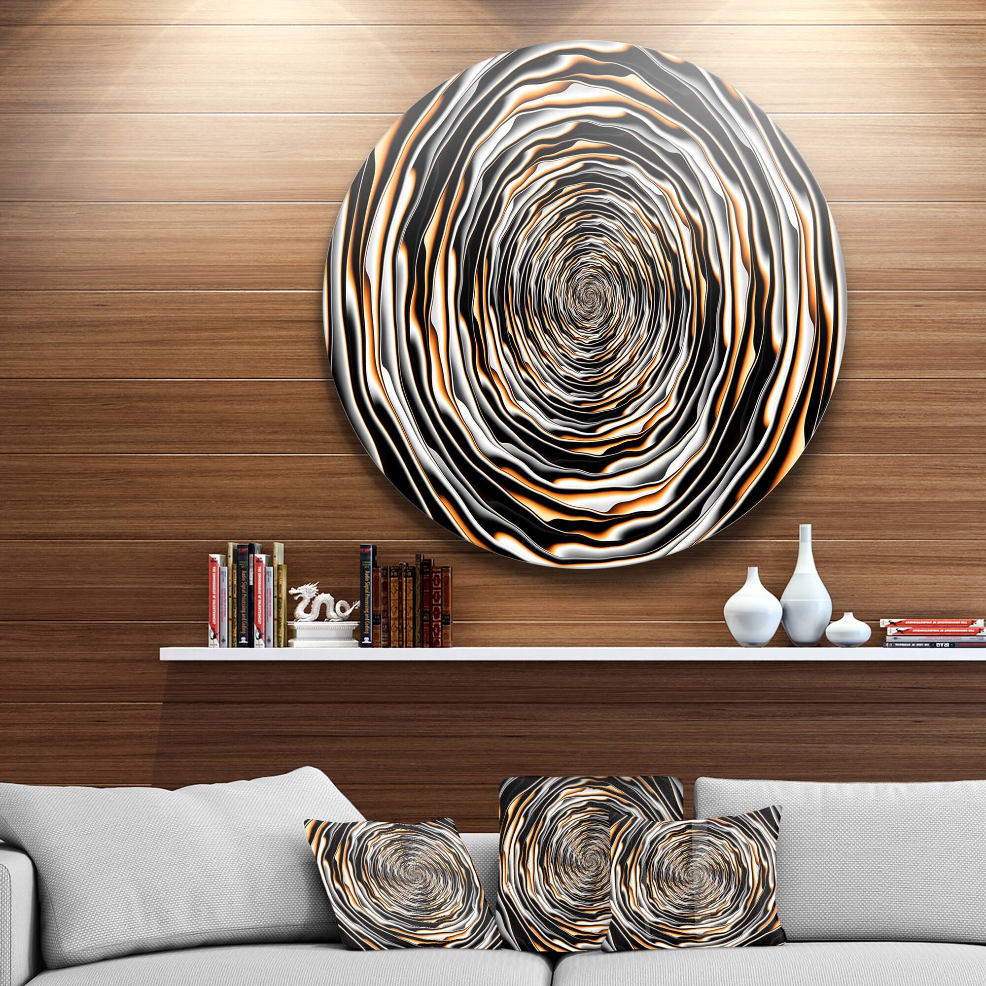 Designart - Fractal Rotating Abstract Design' Large Abstract Metal Artwork