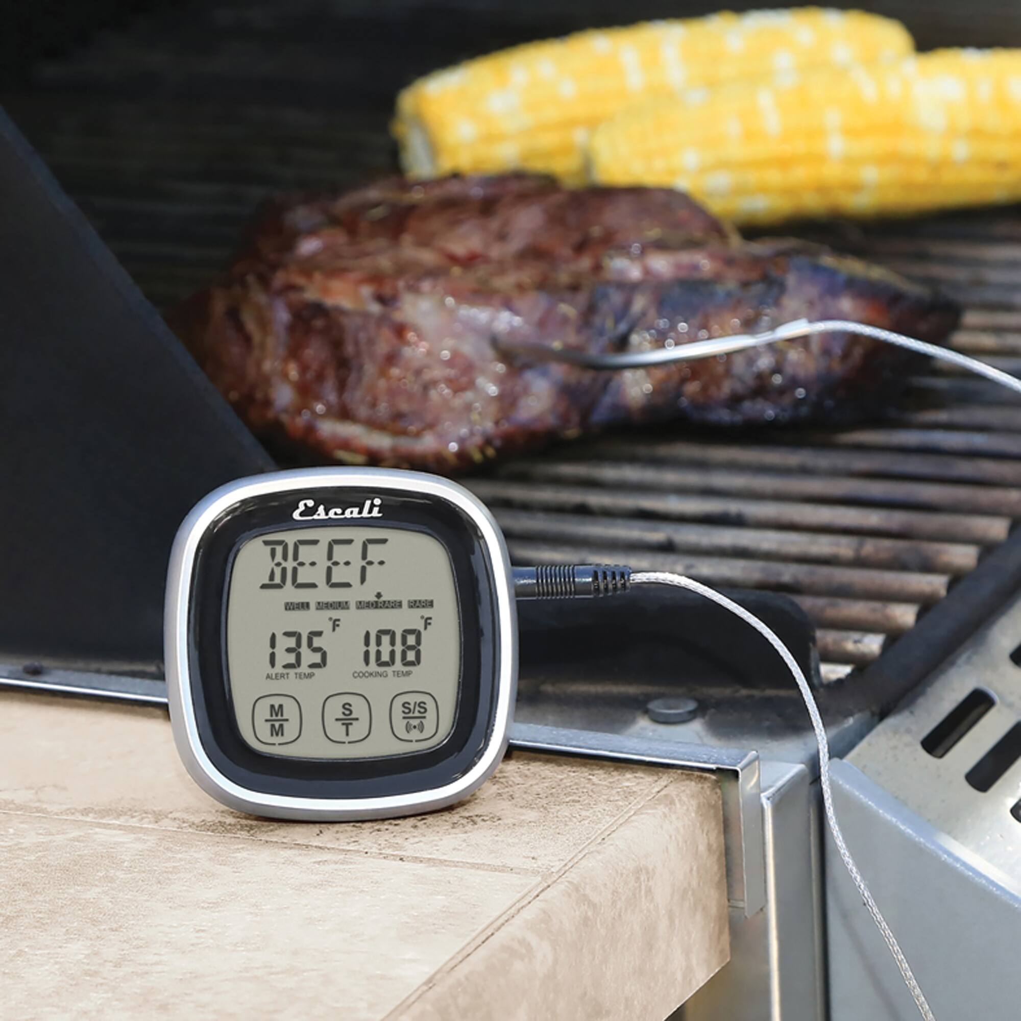 Escali Black Touch Screen Thermometer & Timer