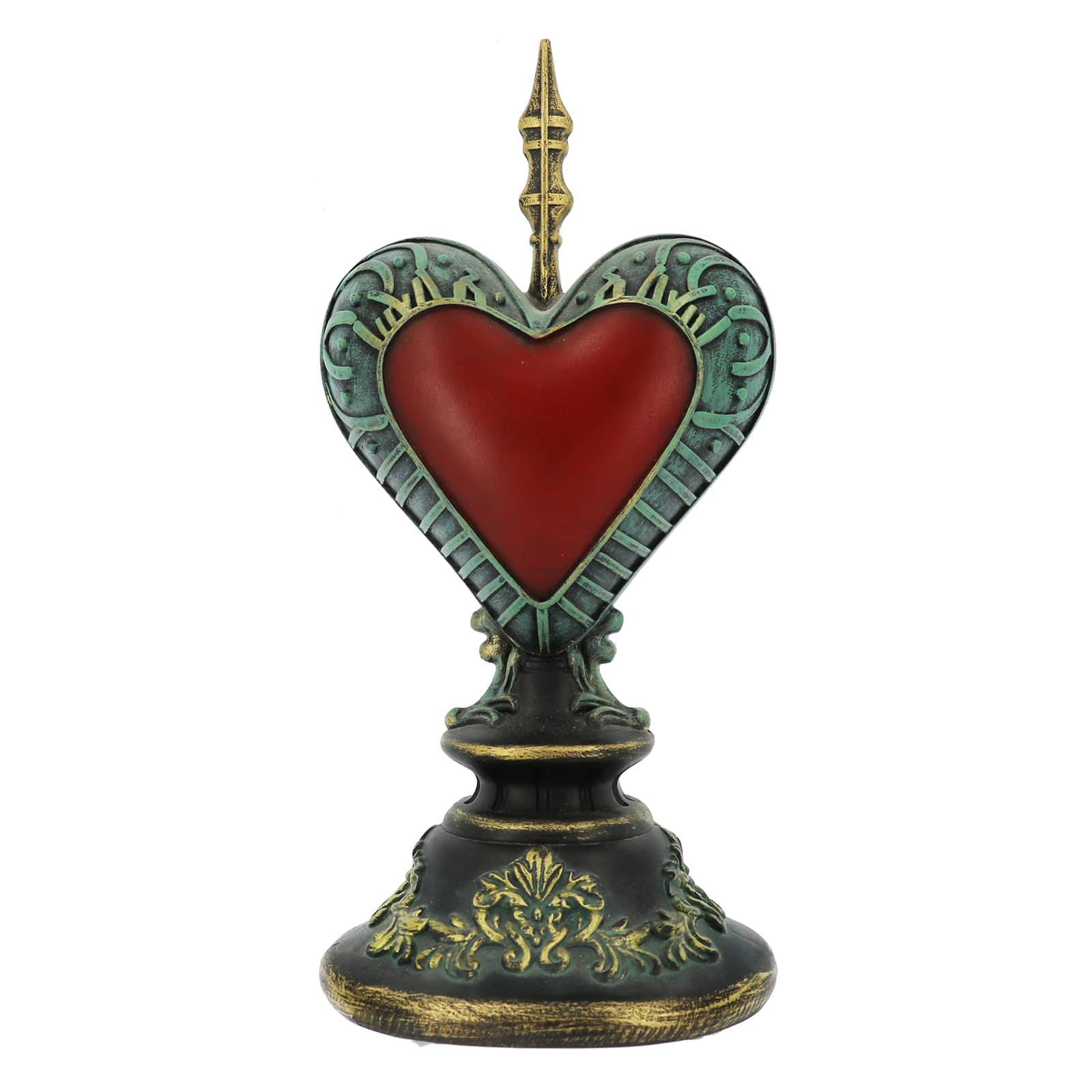 8.5" Antique Heart on Ornate Stand Tabletop Décor by Ashland®