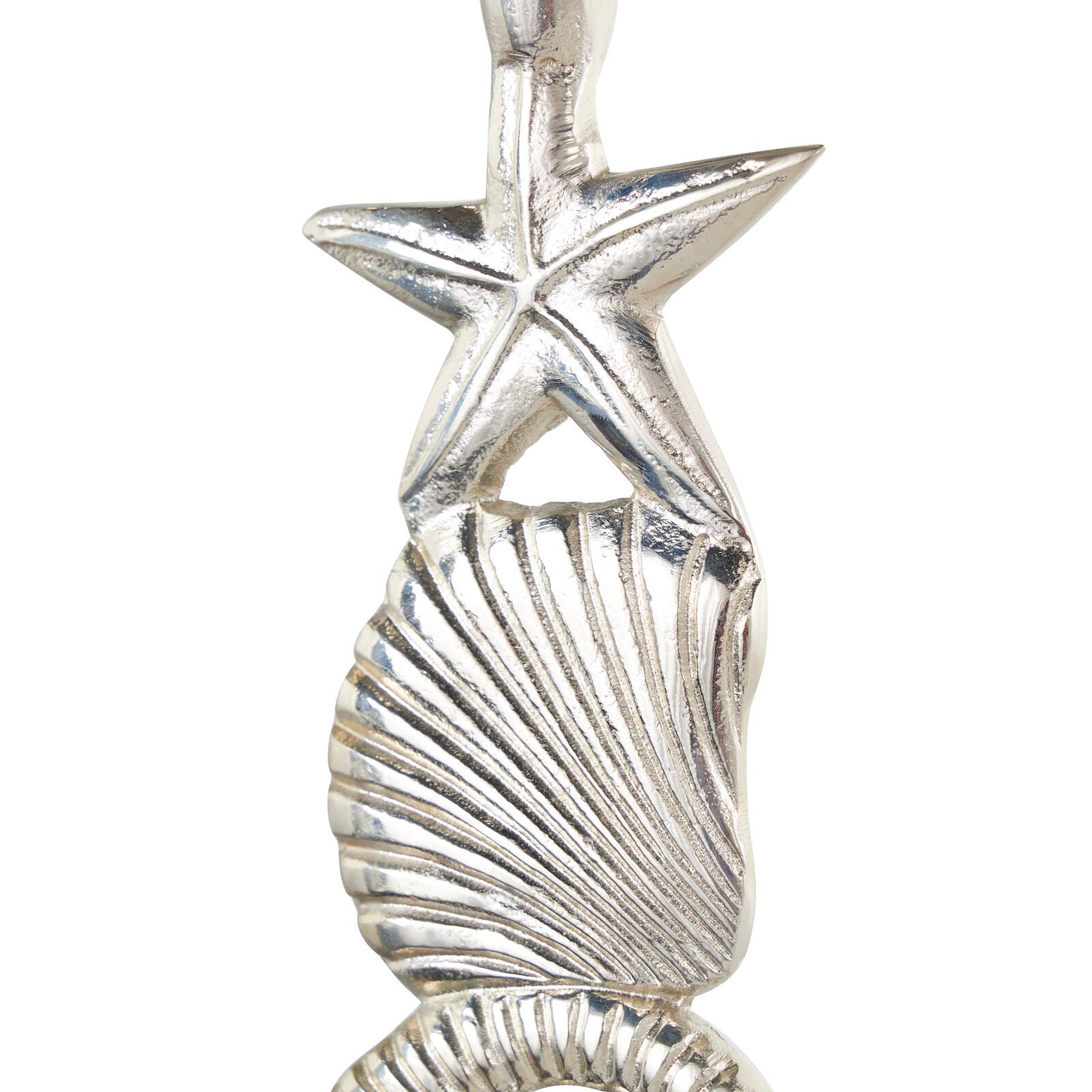 Aluminum Seashell Candle Holder Set