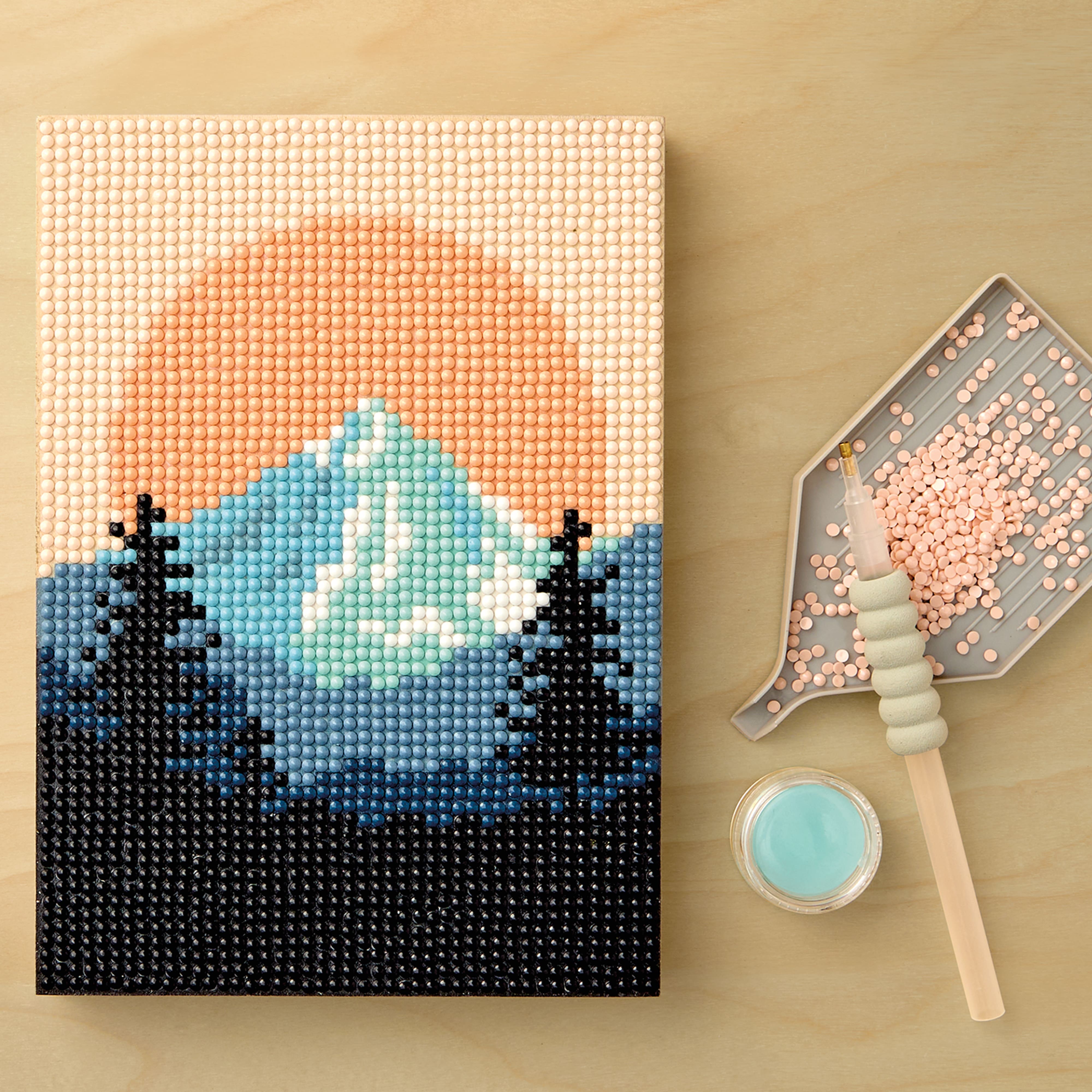 5" x 7" Mountain Wood Plank Diamond Art Kit by Make Market®