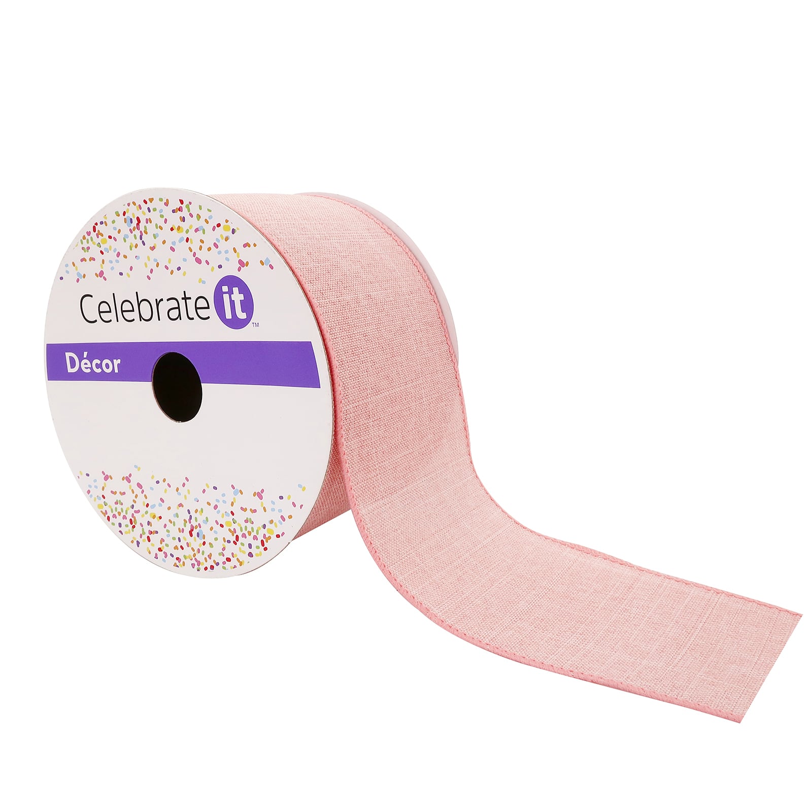 12 Pack: 2.5" x 25ft. Faux Linen Wired Ribbon by Celebrate It™ Décor