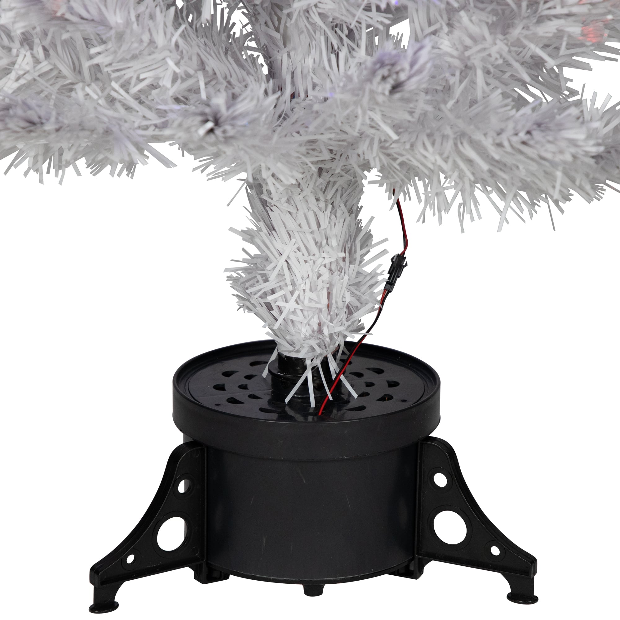 4ft. Pre-Lit Medium White Iridescent Fiber Optic Artificial Christmas Tree with Blue LED Lights