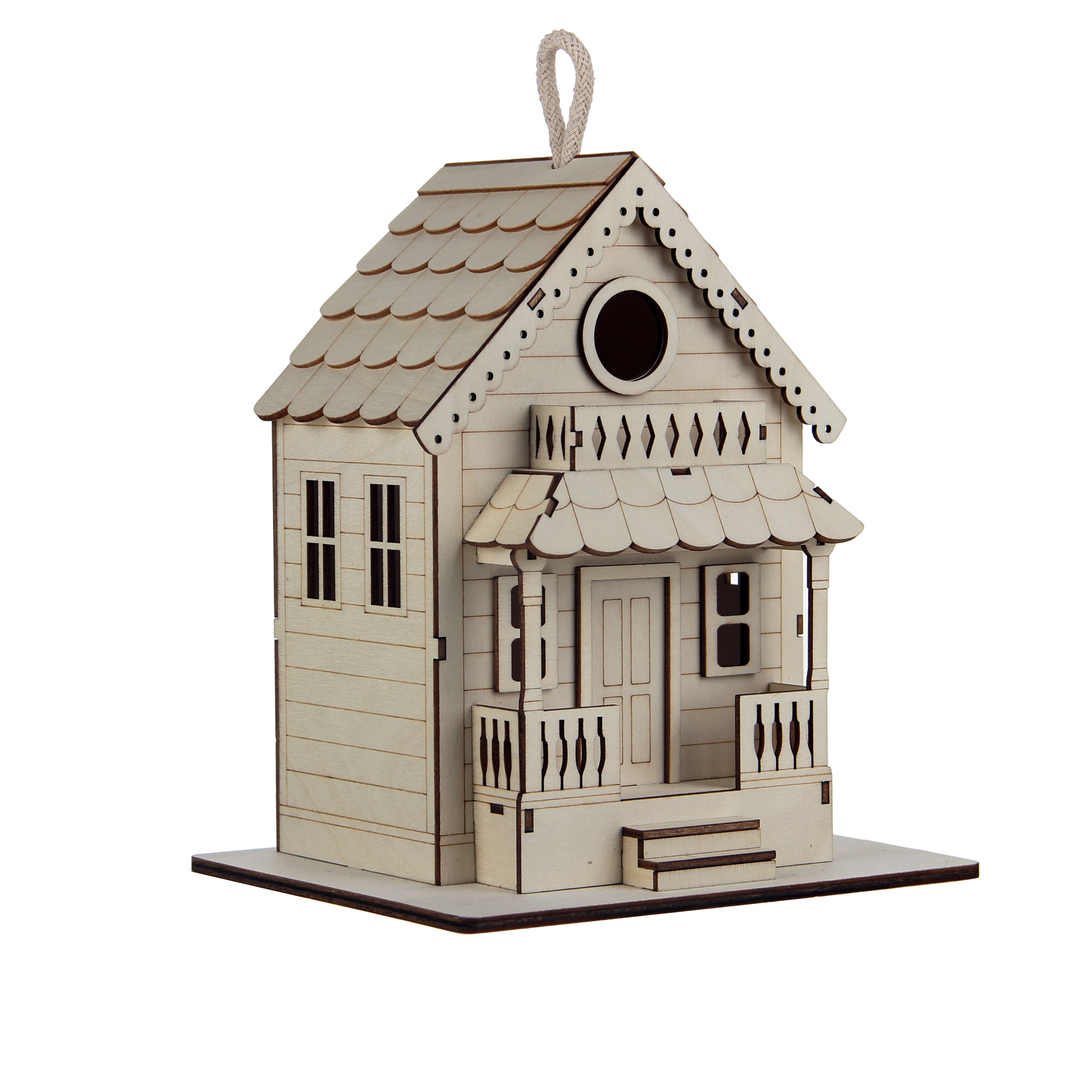 8" DIY Plywood Birdhouse with Scalloped Roof by Make Market®