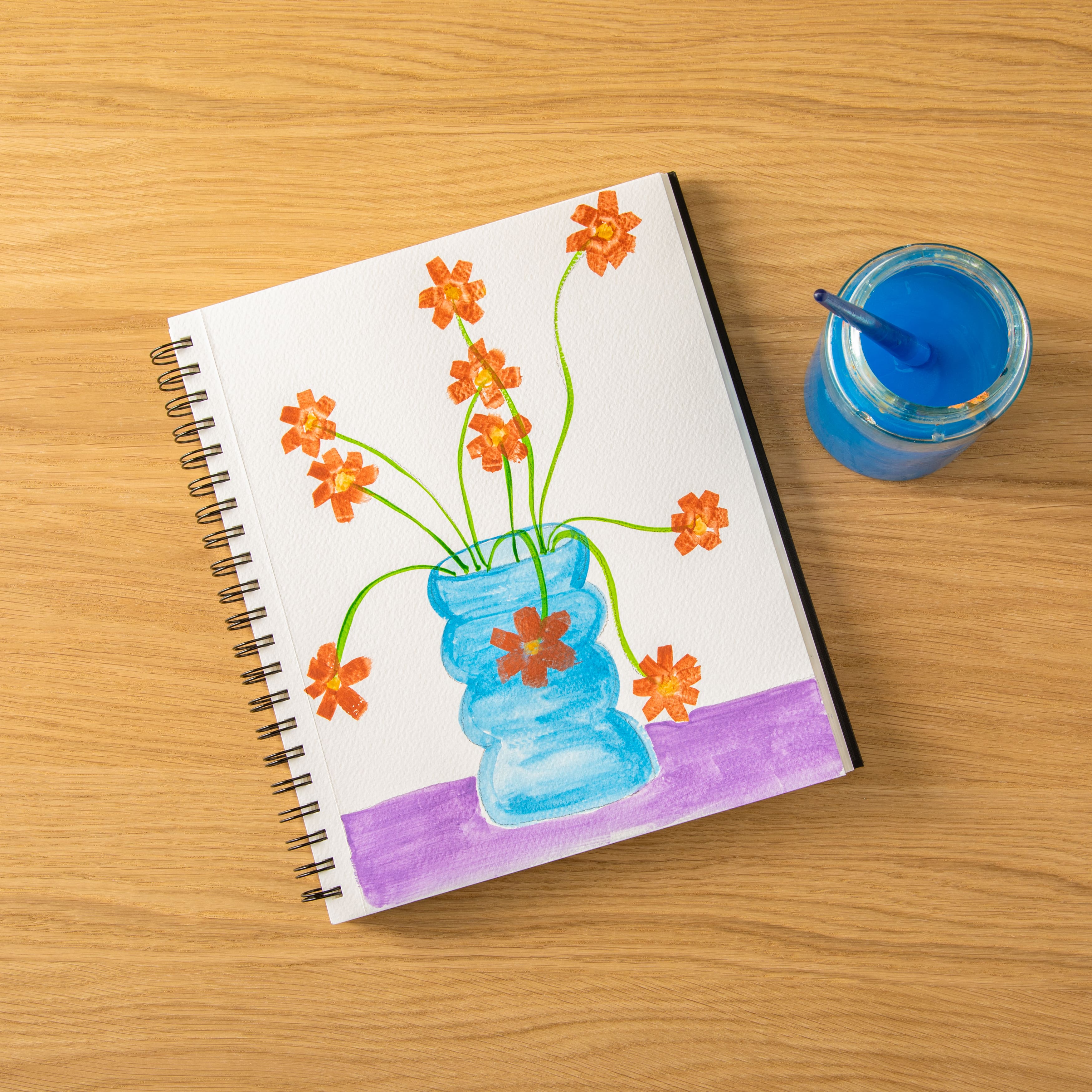 6 Pack: Black Hard Cover Watercolor Pad by Artist's Loft™, 8.5" x 11"