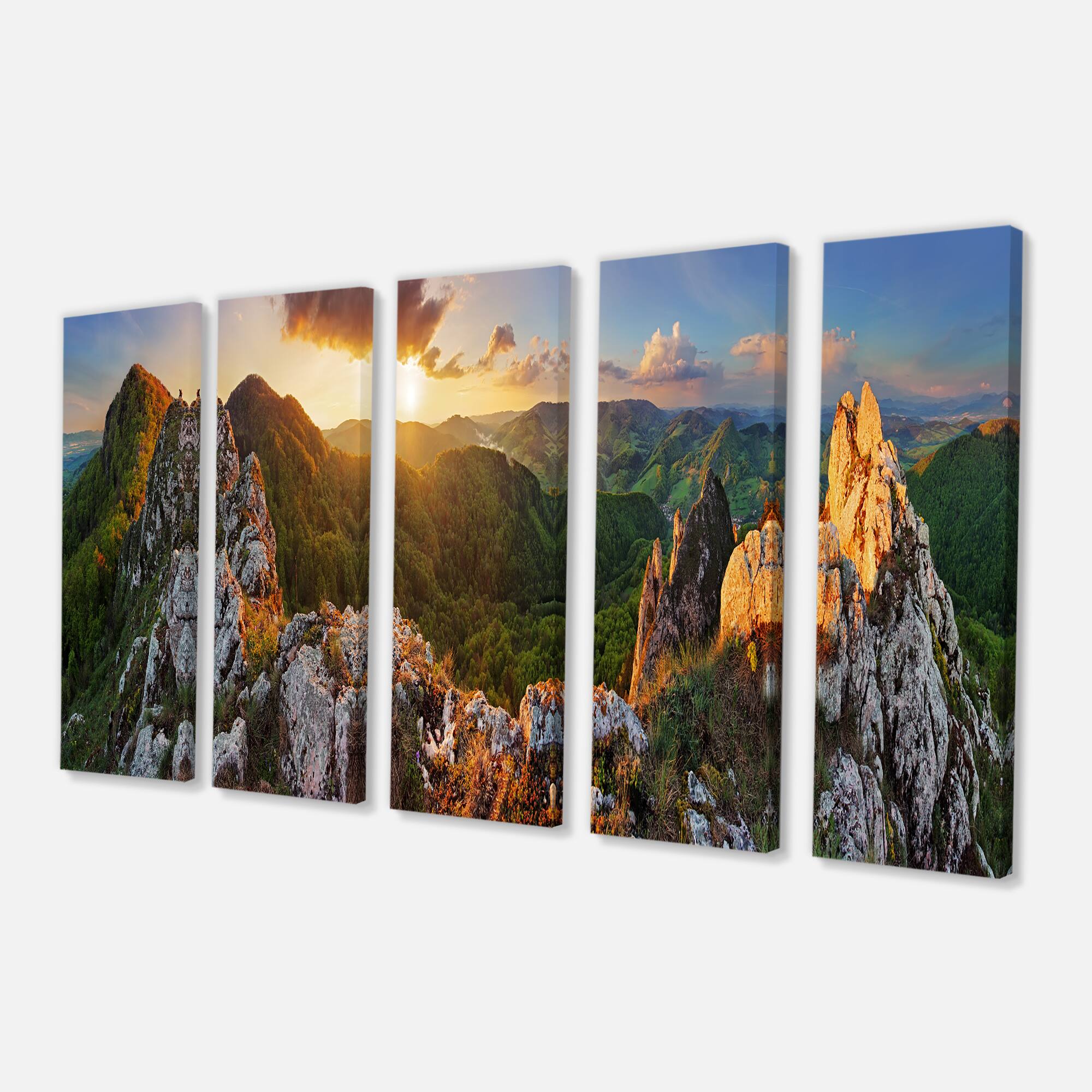 Designart - Panorama Mountains Slovakia - Landscape Canvas Art Print