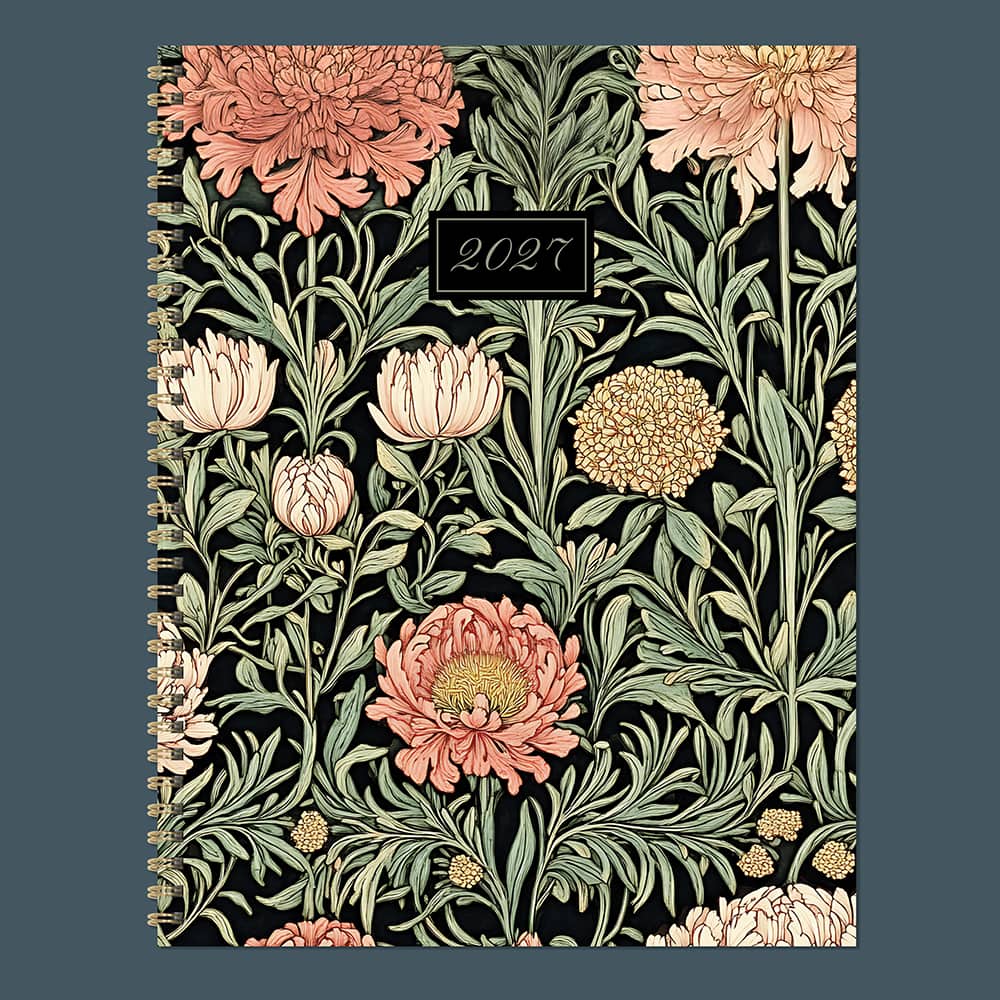 2027 Formal Flowers Large Weekly Monthly Planner