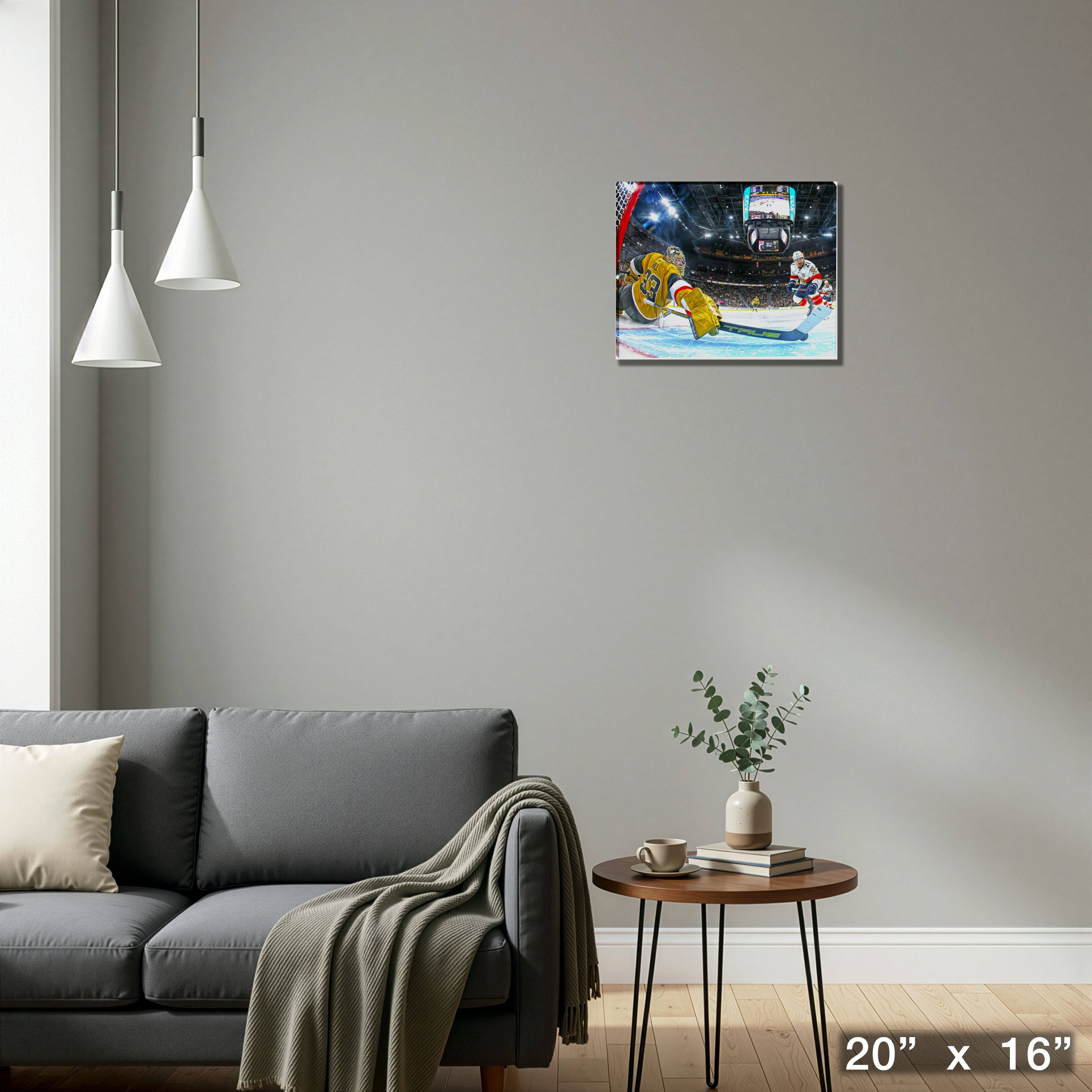 Adin Hill 16" x 20" Canvas Golden Knights Stick Save - H 20" x 16"