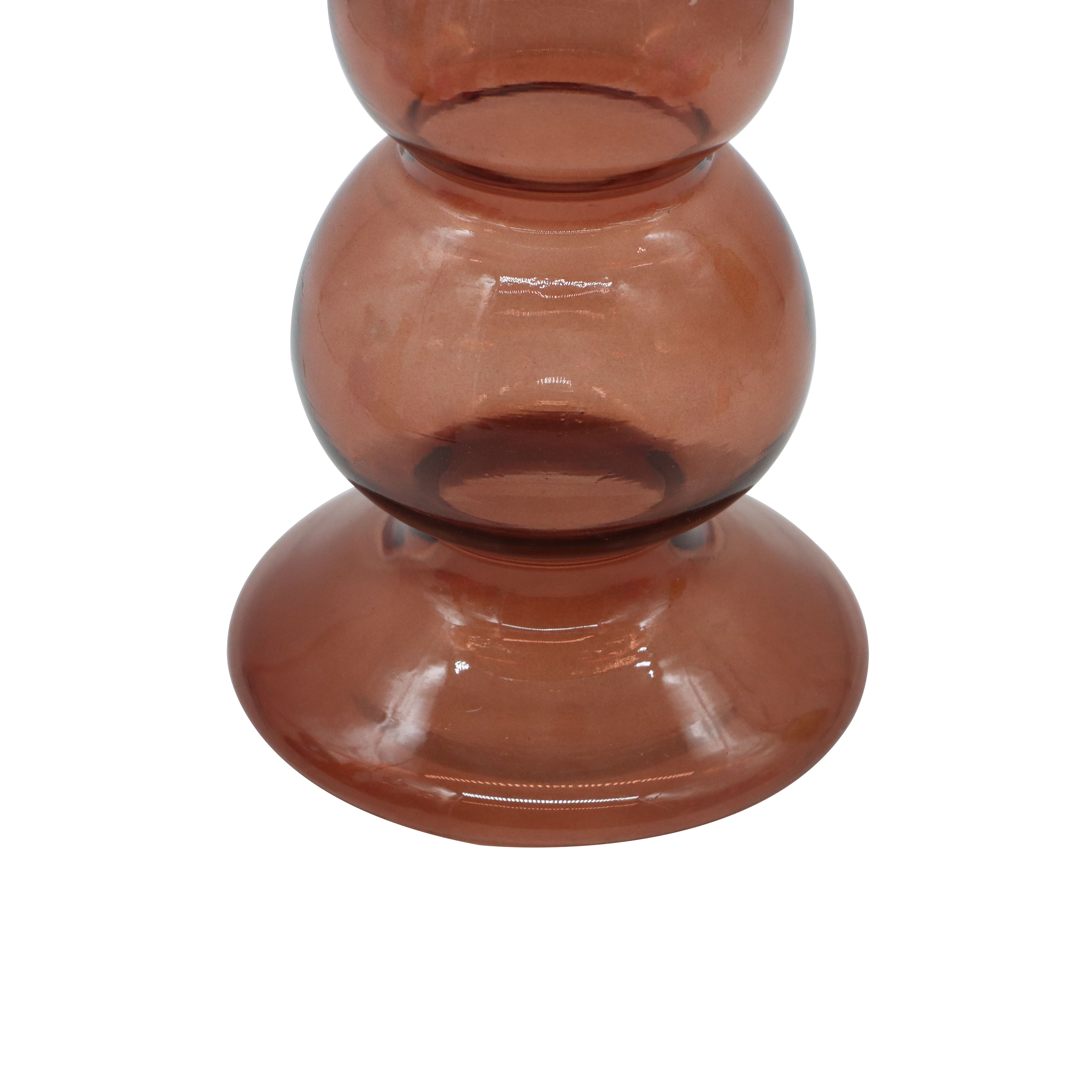 Brown Glass Pillar Candle Holder by Ashland®