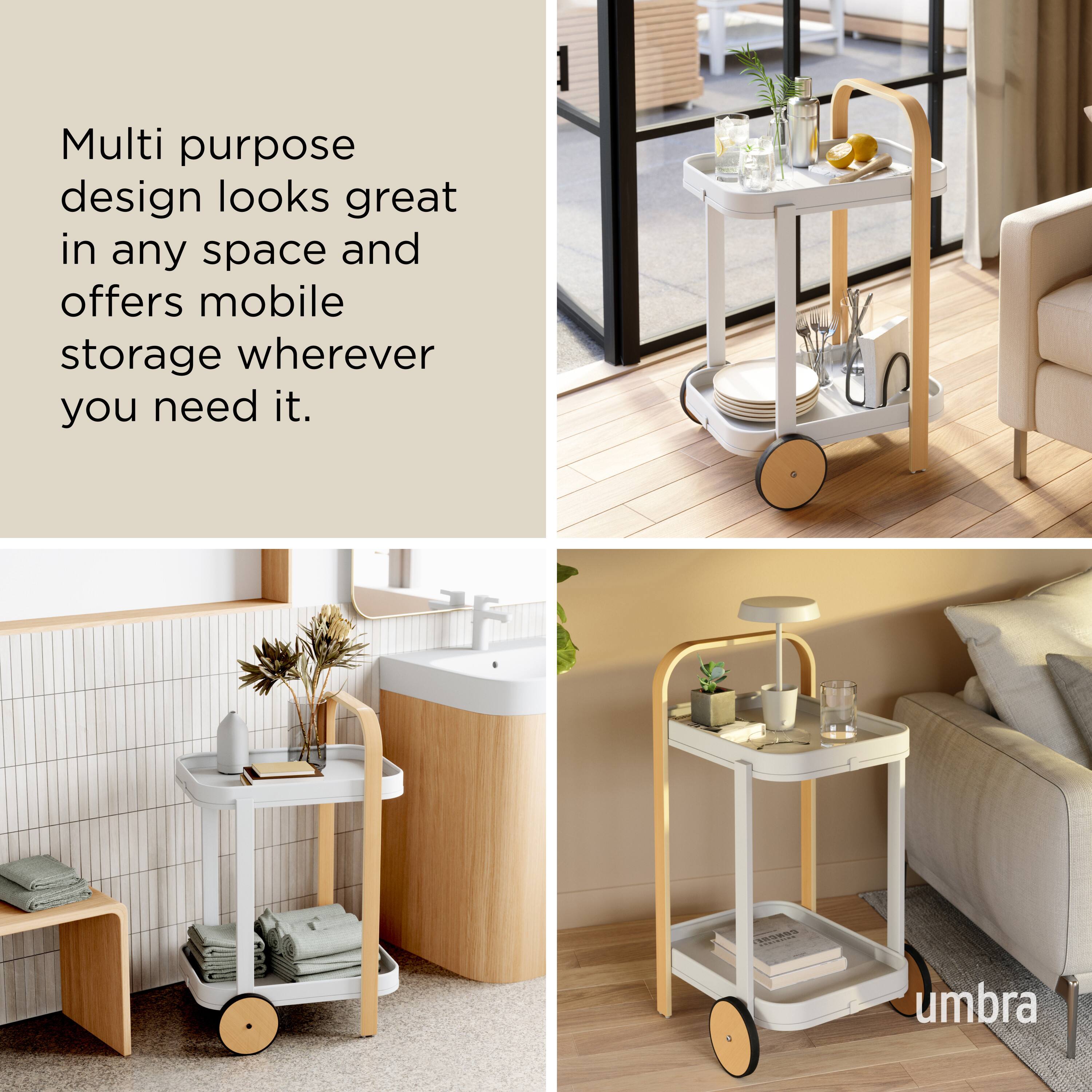 Umbra 21" x 32" White Bellwood Bar & Storage Cart