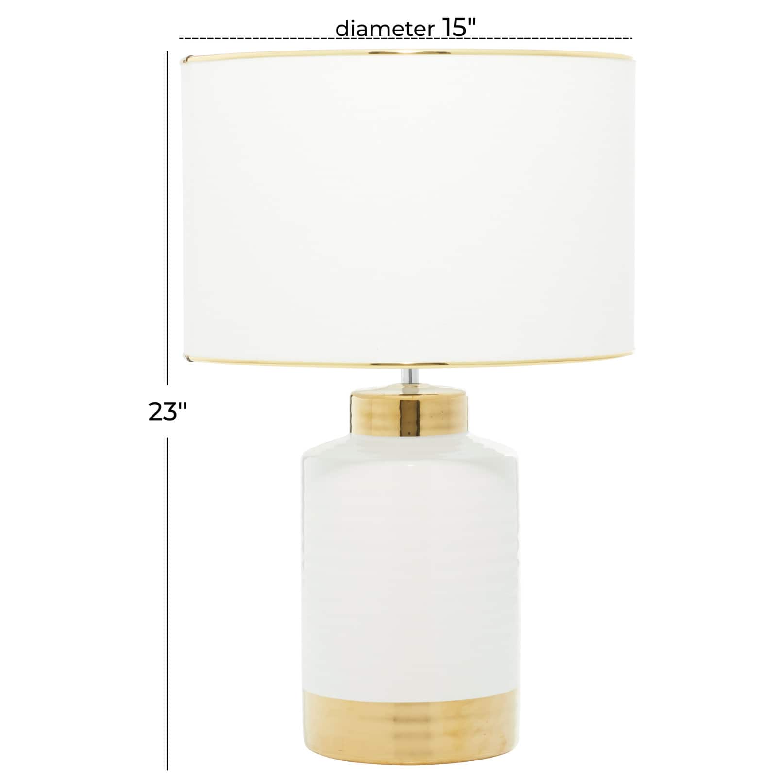 CosmoLiving by Cosmopolitan 23" Gold Ceramic Table Lamp