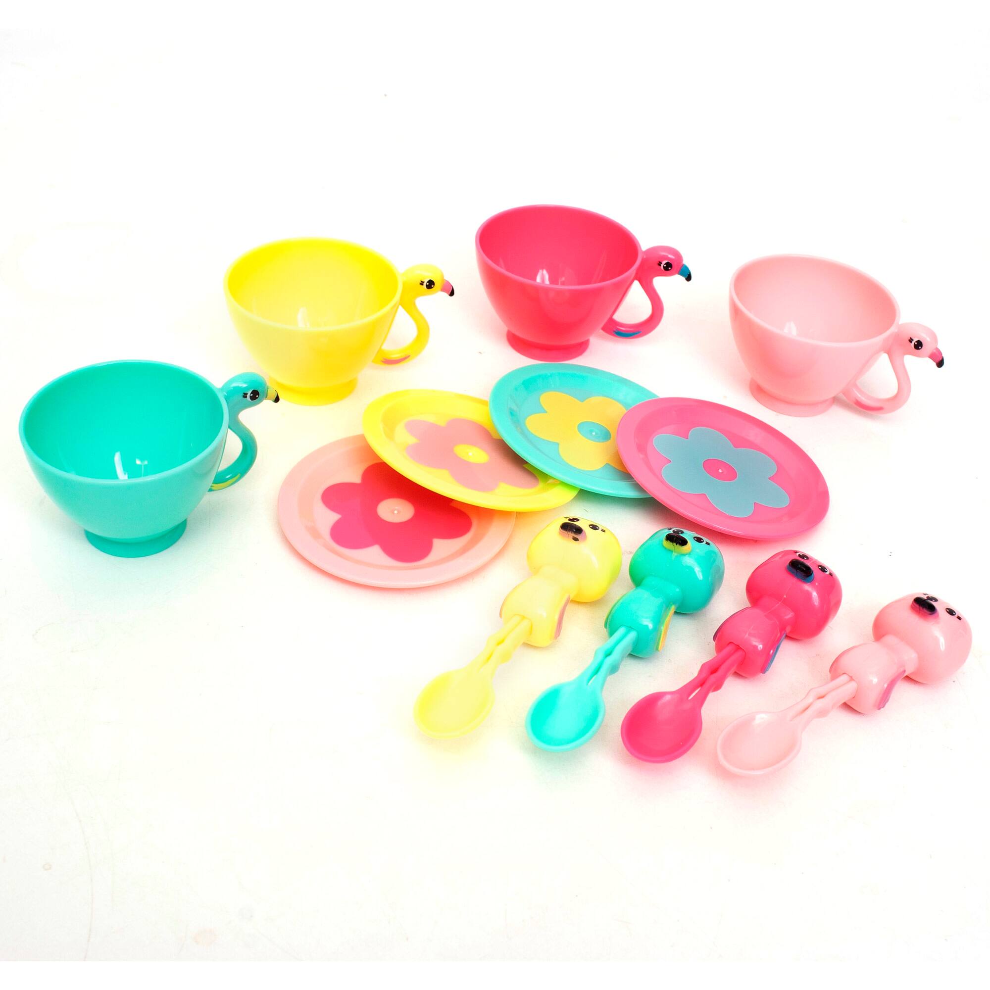Zoo Troop Flamingo Teapot Animal Themed Tea Party Gift Set