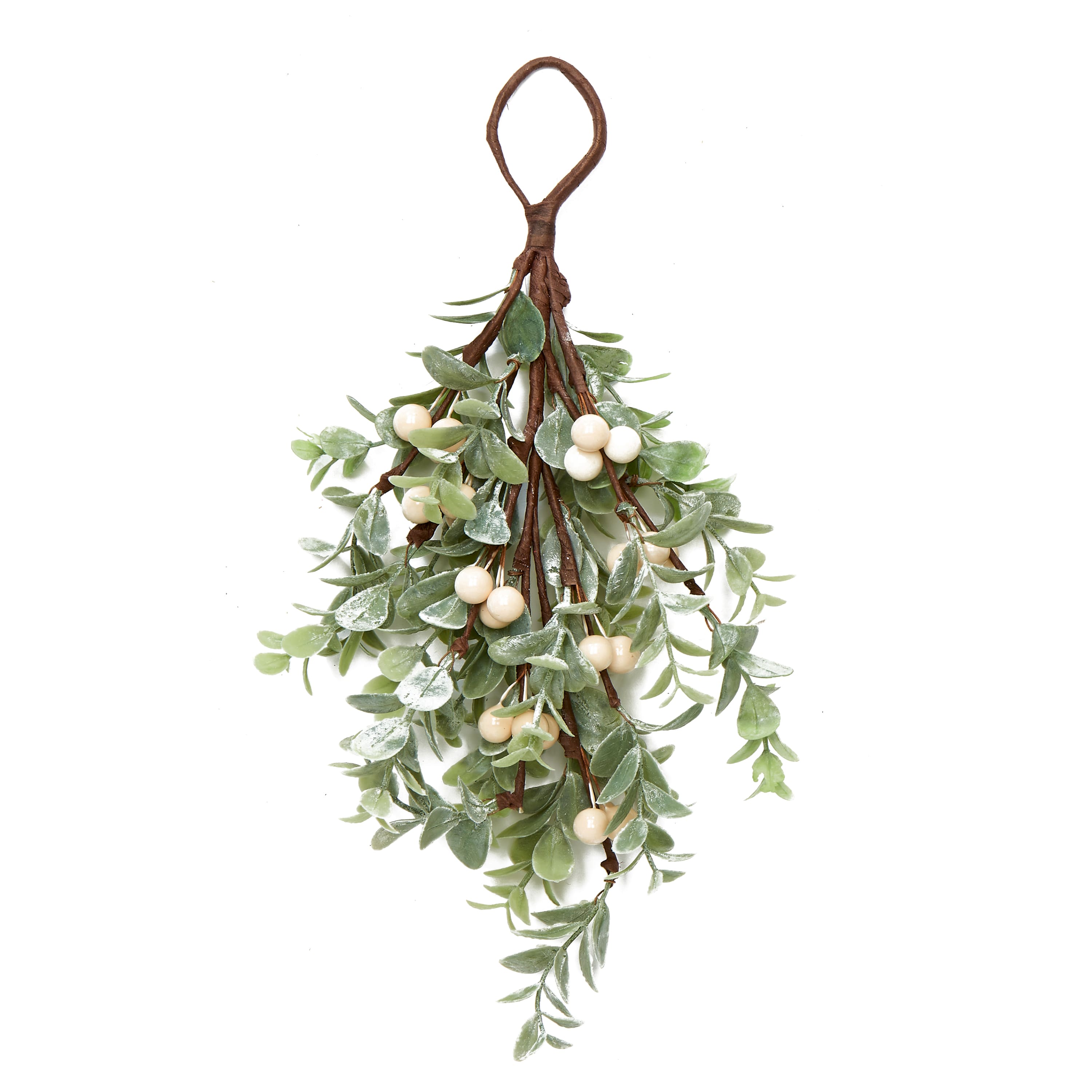 13" Artificial Christmas Leaves & Berry Mini Teardrop Decorations, 3ct.