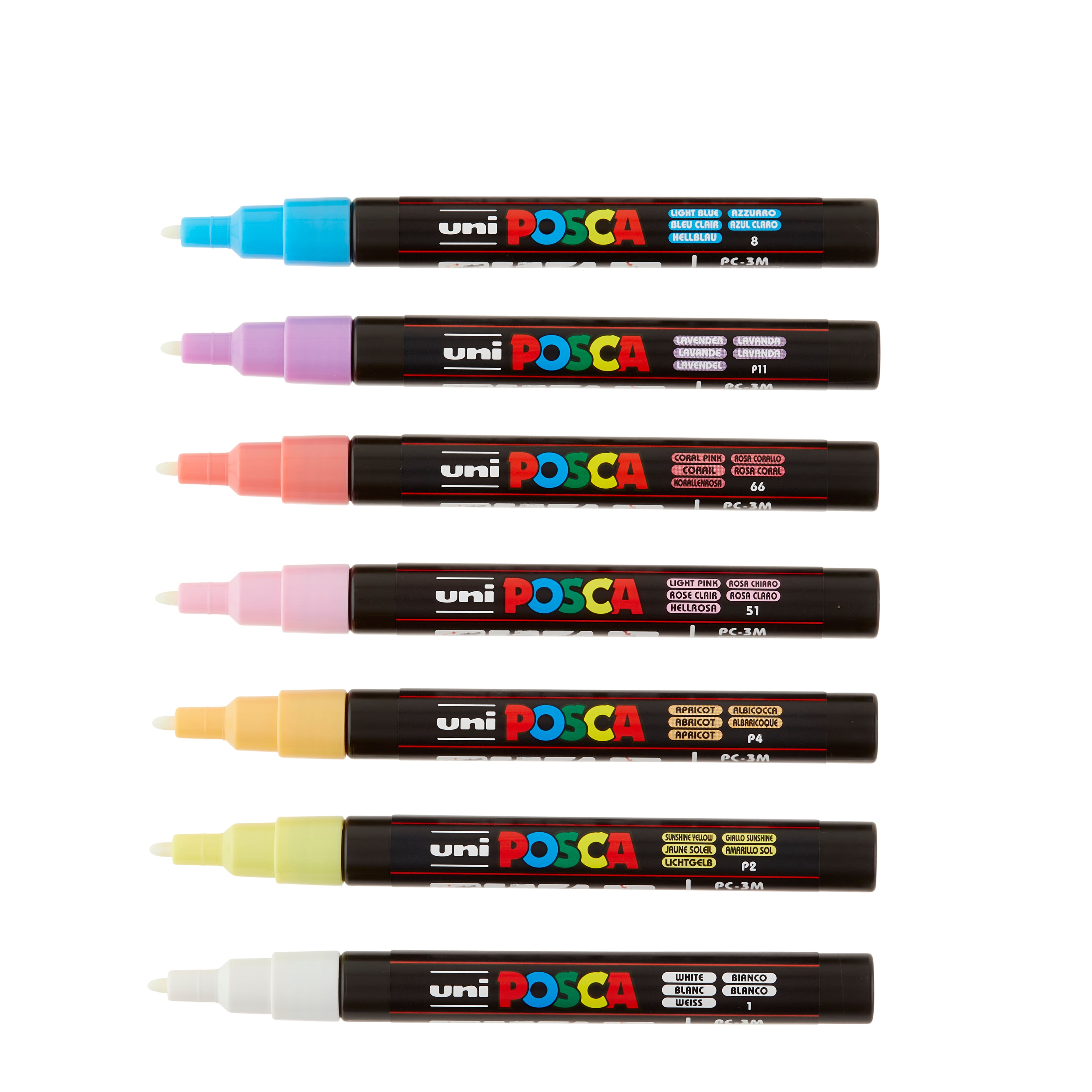 Uni Posca PC-3M Soft Colour fine tip Marker Set