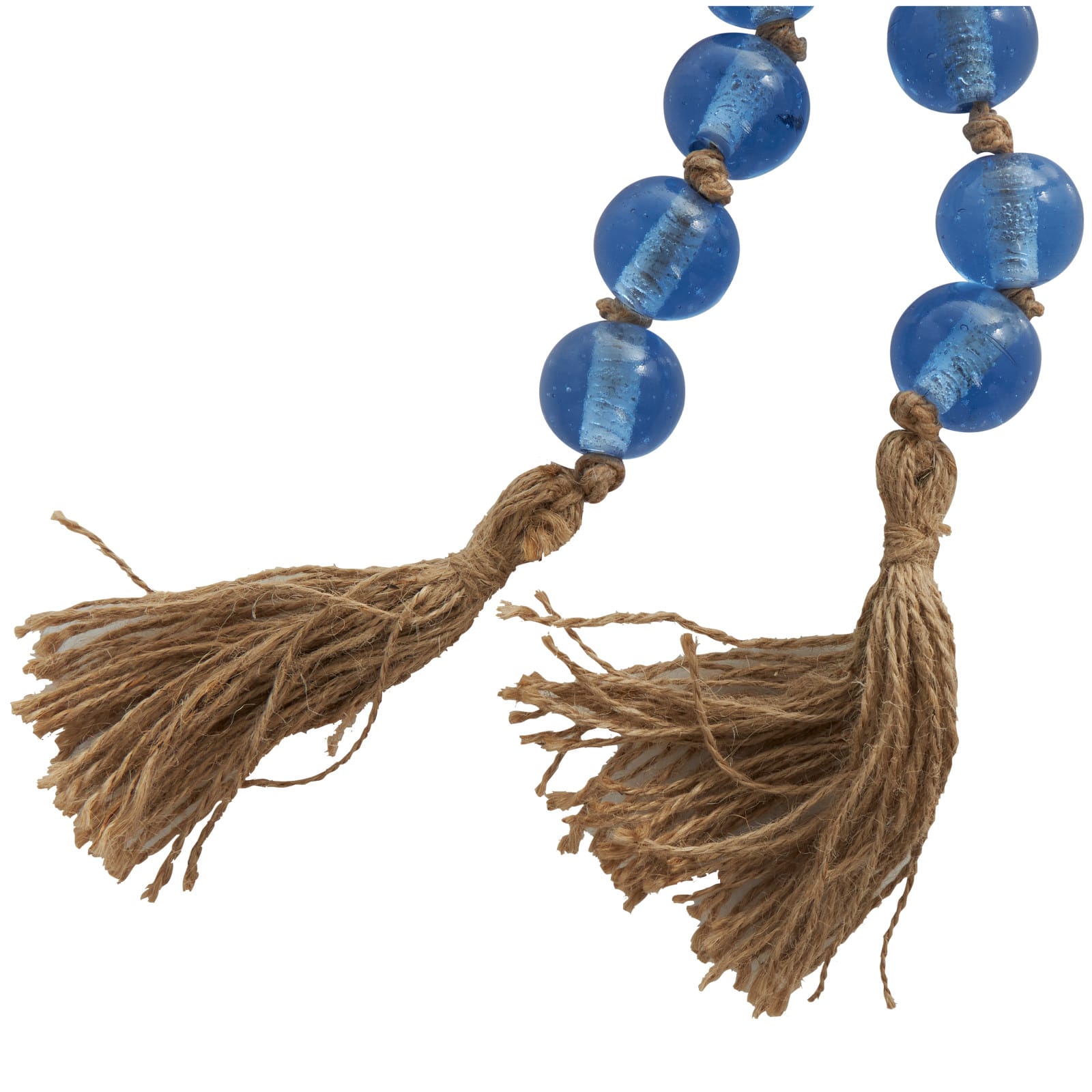 4ft. Glass Handmade Round Beaded Garland with Tassel