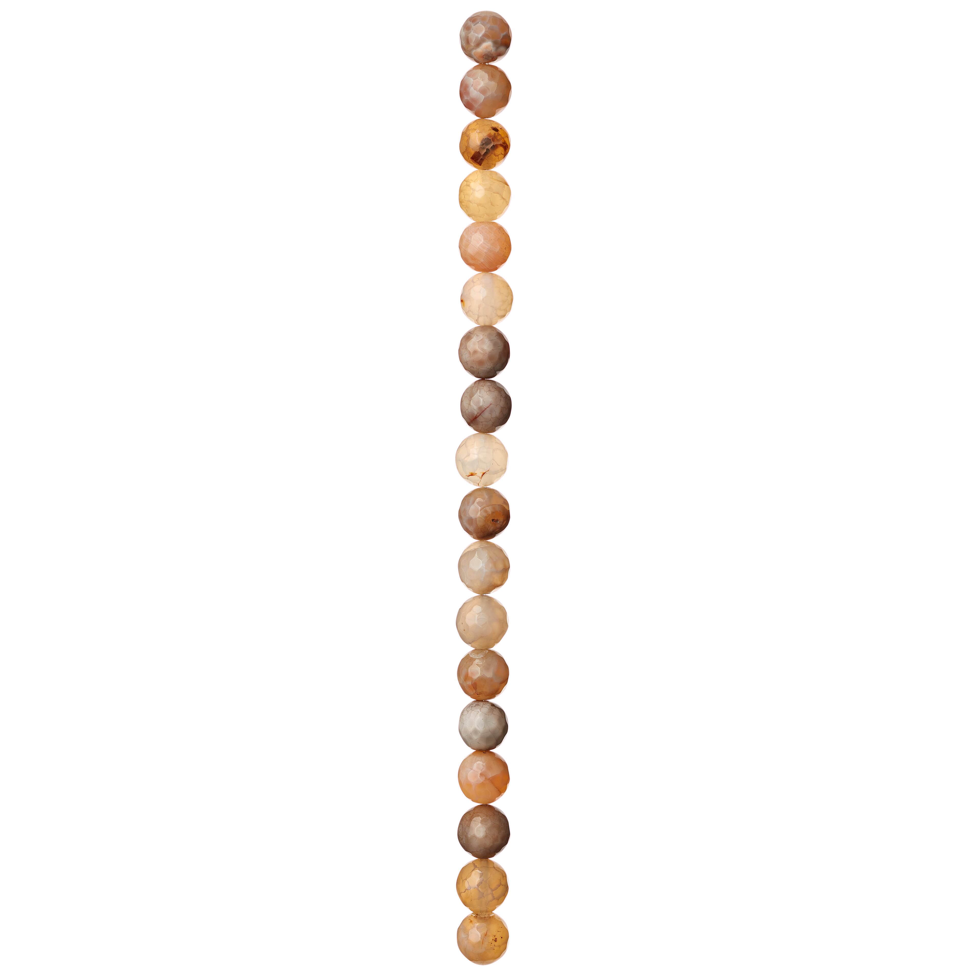 12 Pack: Neutral Mix Agate Round Beads, 10mm by Bead Landing™