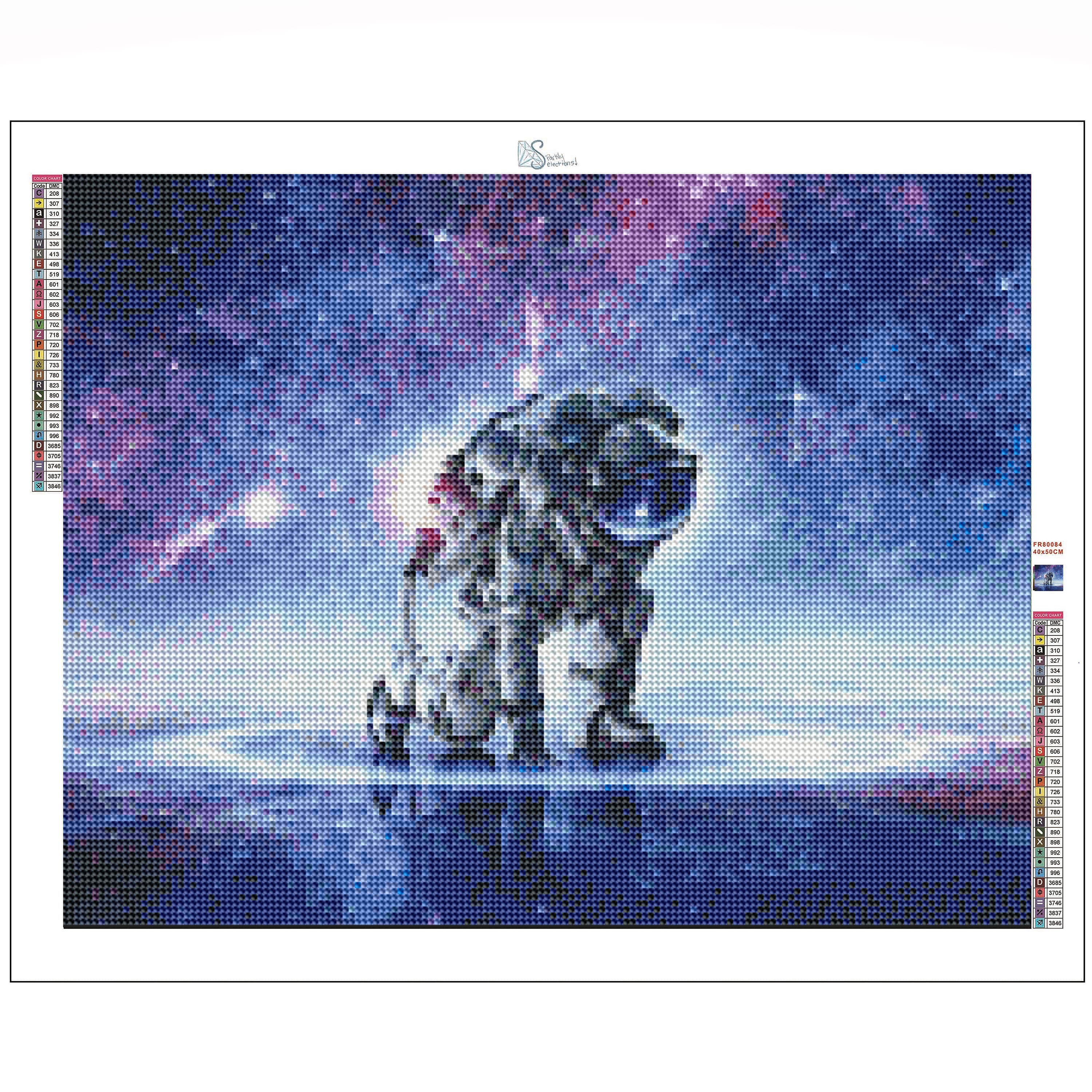 Sparkly Selections Astronaut 40cm x 50cm Diamond Painting Kit, Round Diamonds