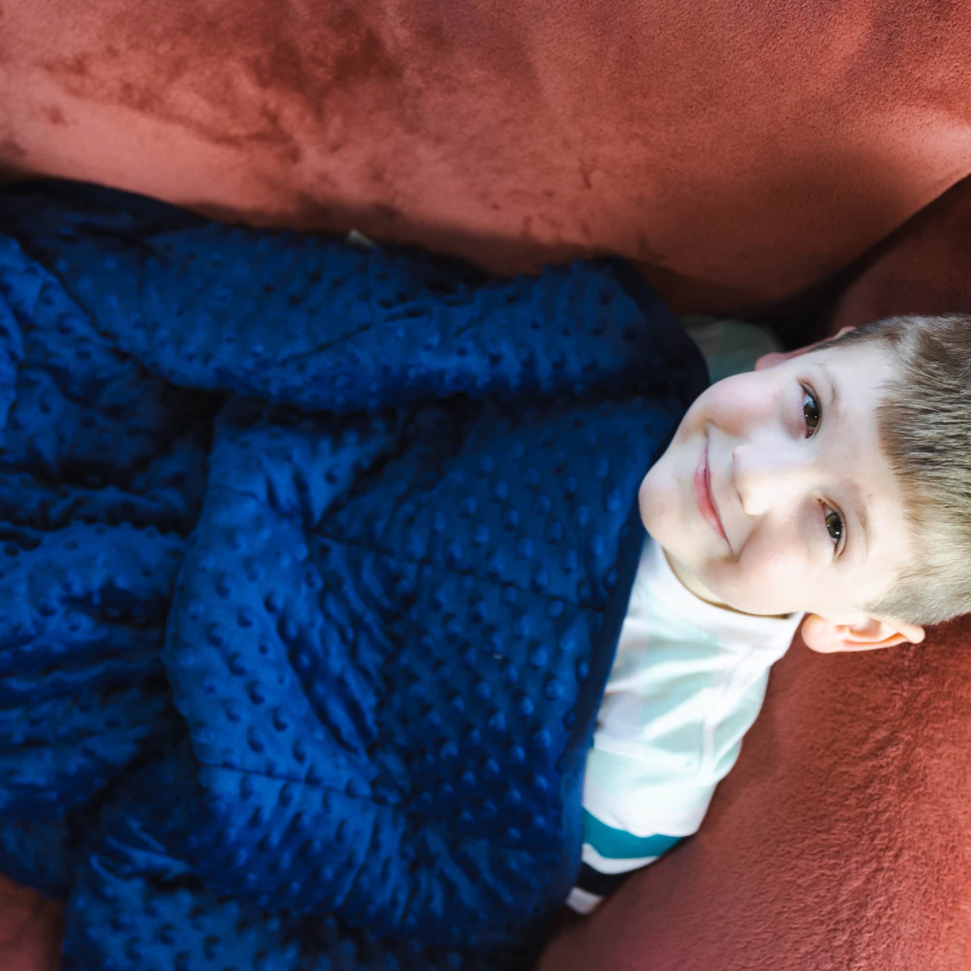 Bouncyband® 56" x 36" Soft Fleece Weighted 7lb. Small Sensory Blanket for Kids