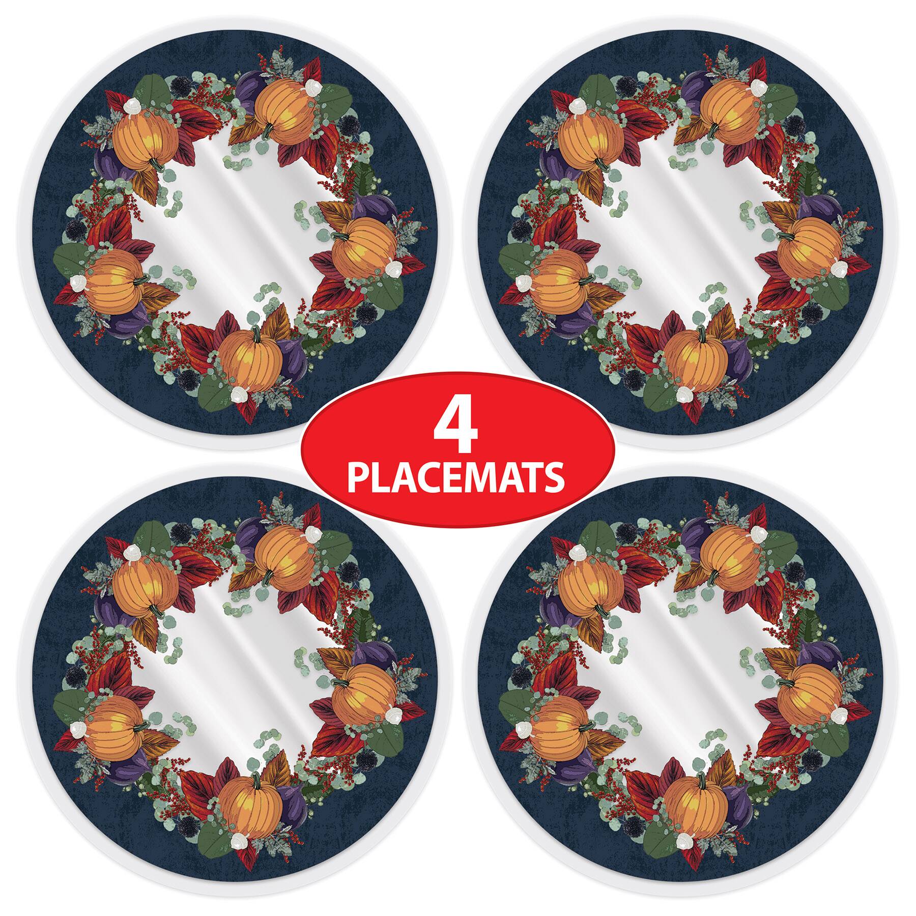 Beistle 13" Fall Thanksgiving Plastic Placemats, 4ct.
