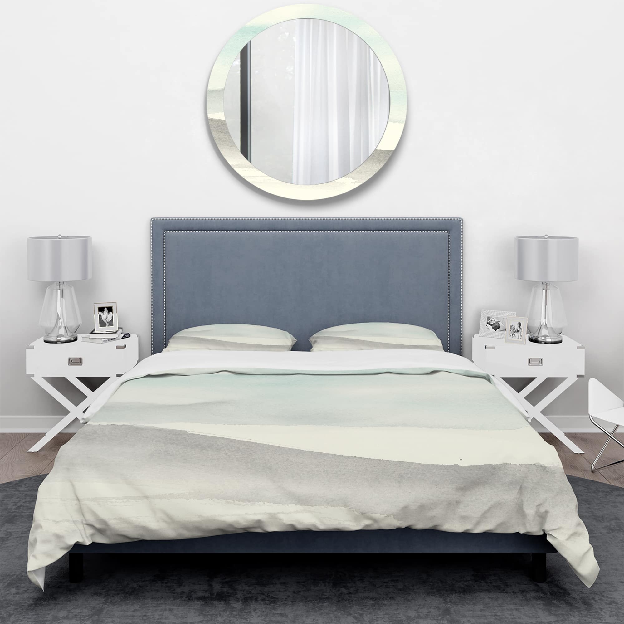 Designart 'minimal geometric Zen I' Geometric Bedding Set