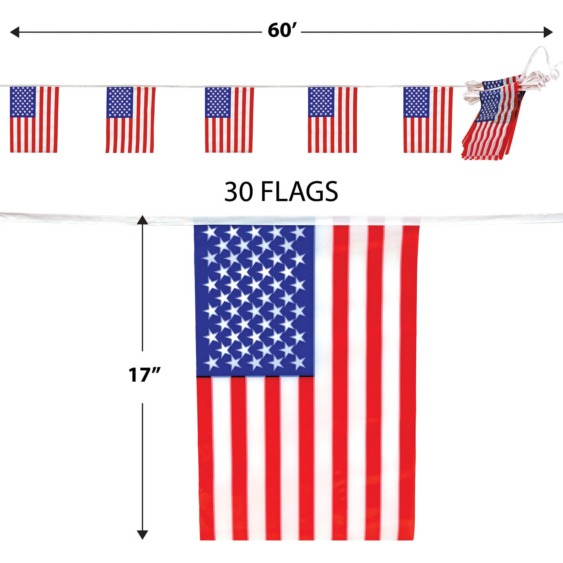 Beistle 60ft. American Flag Pennant Banner