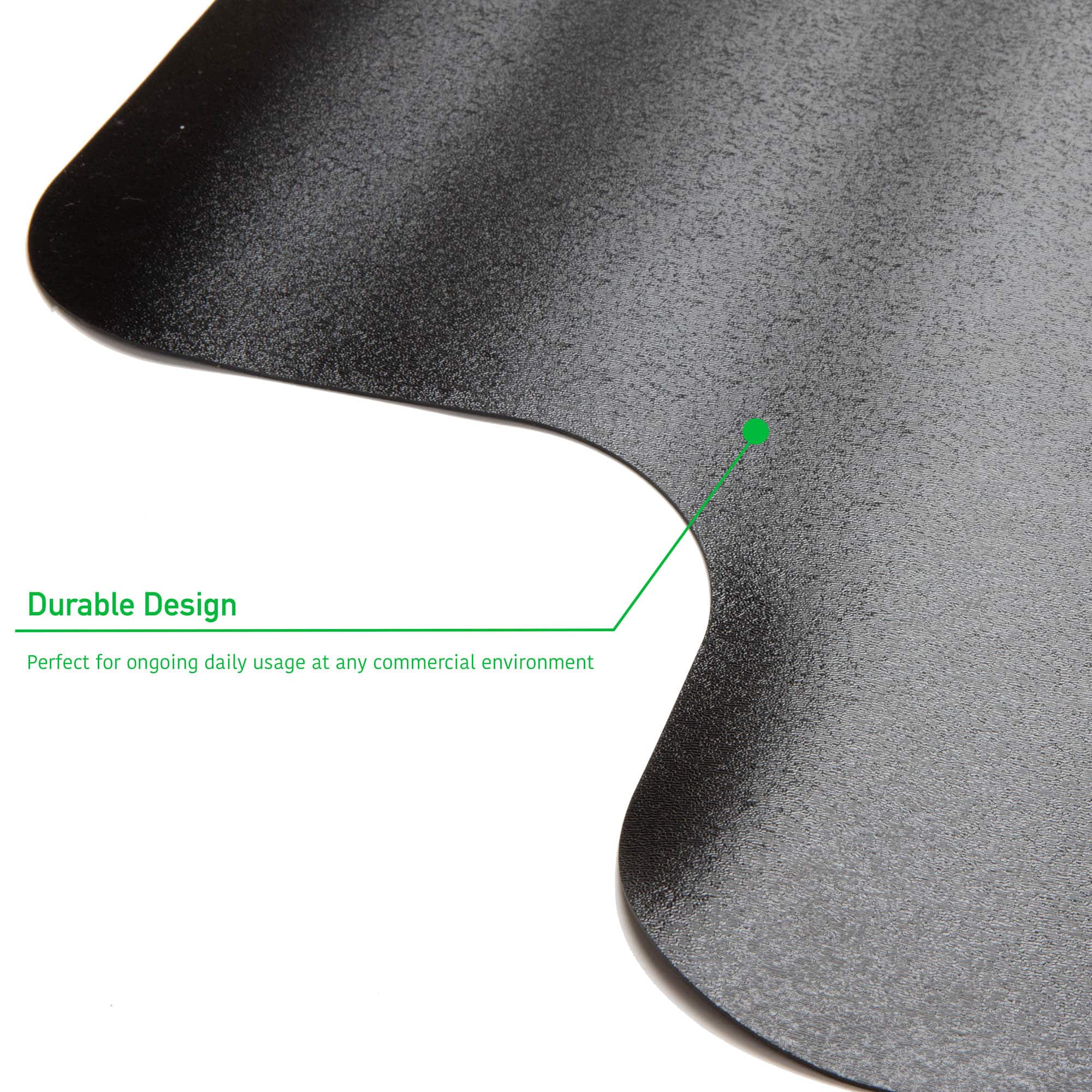 Mind Reader Black Office Chair Mat for Hardwood Floors