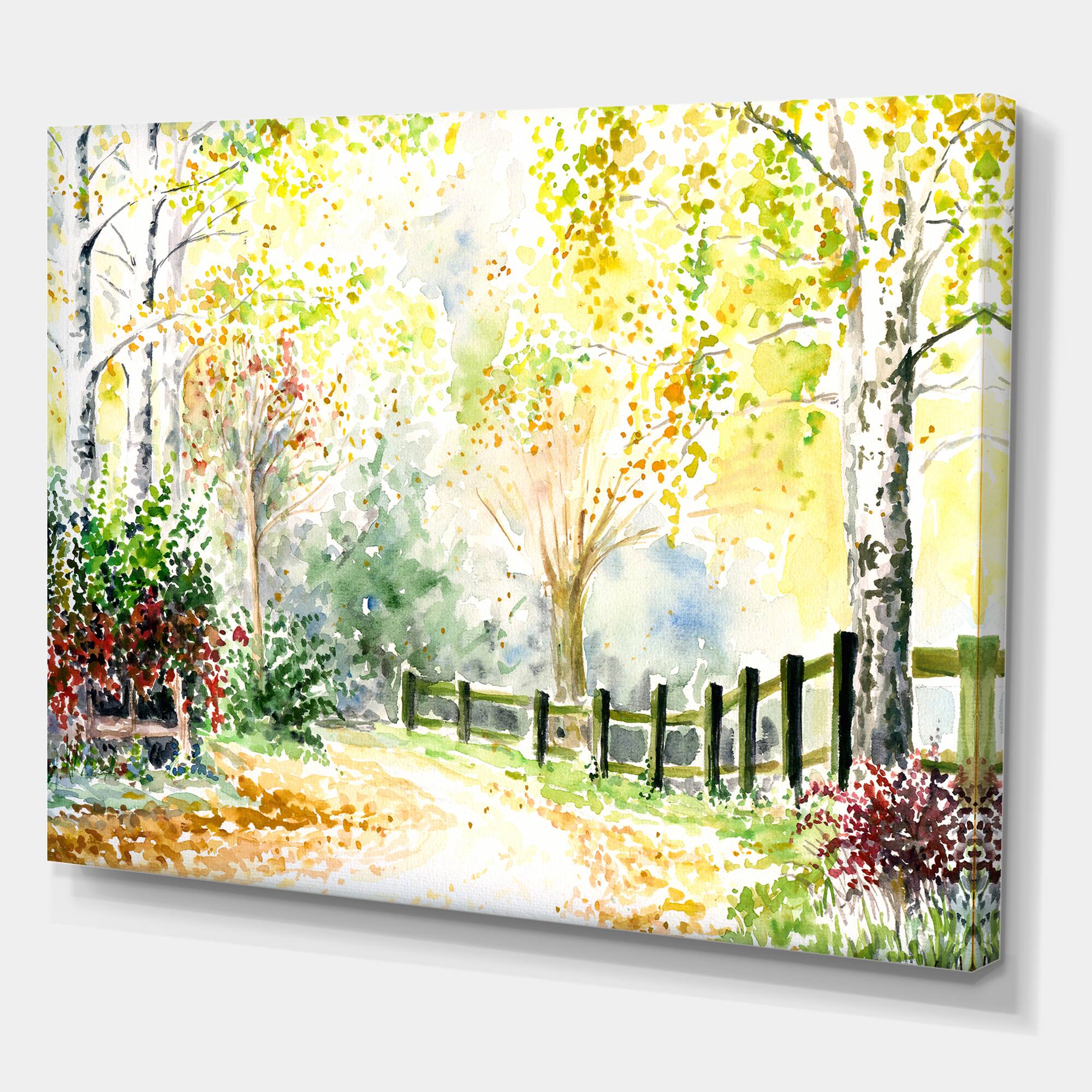 Designart - Autumn Countryside Landscape In The Afternoon