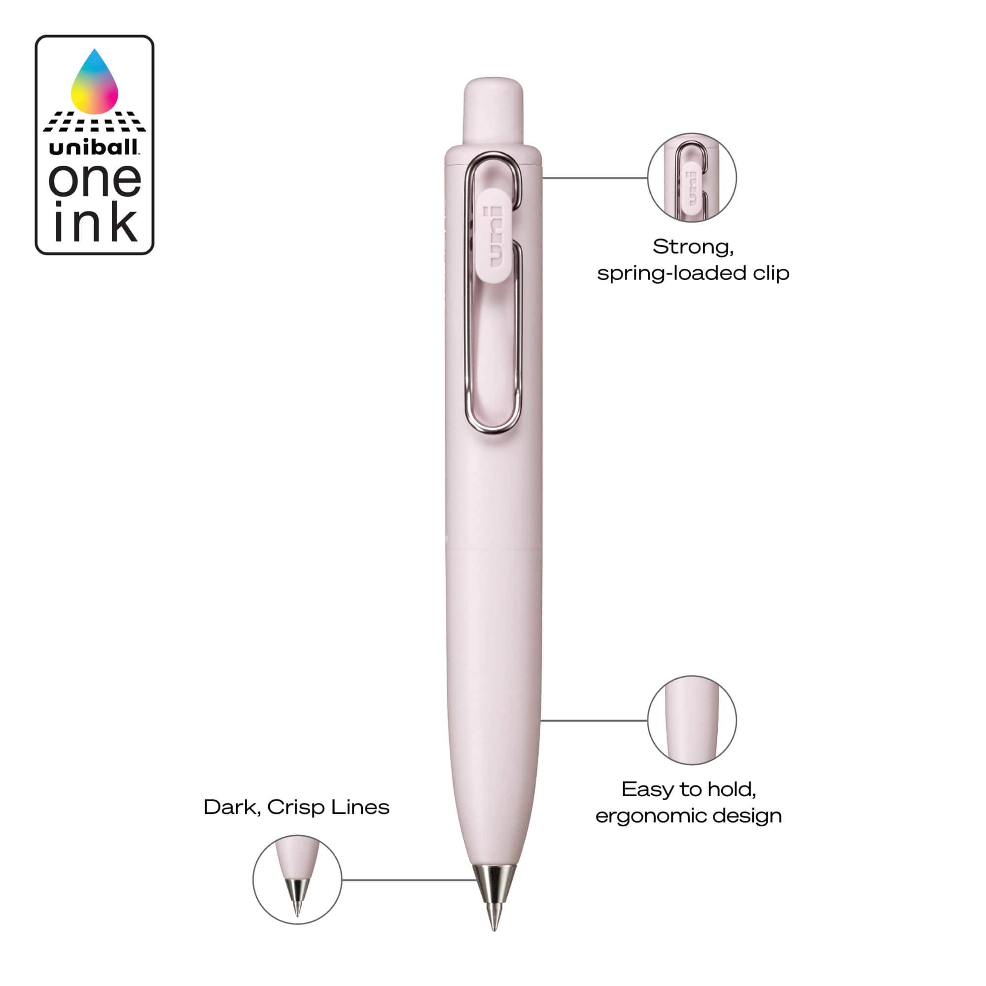 uniball™ One P 0.5mm Black Retractable Gel Pen Set