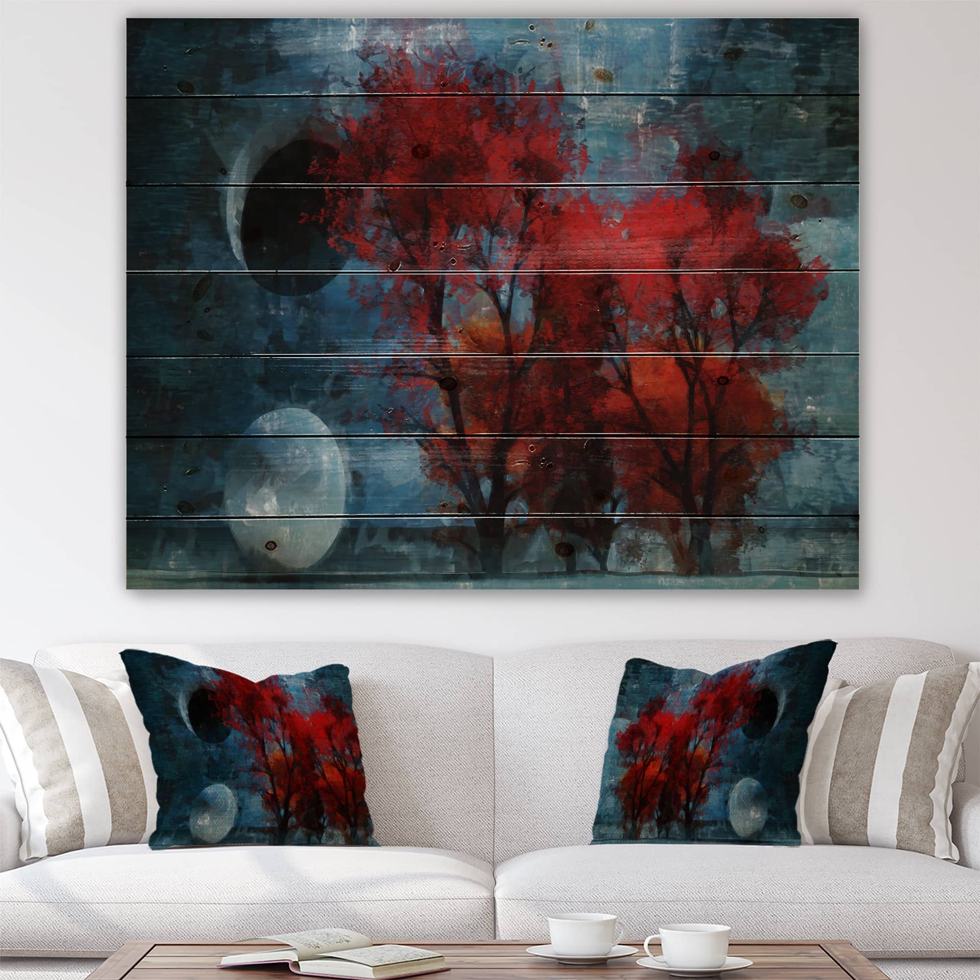 Designart - Autumn Colored Forest Treescape XXV
