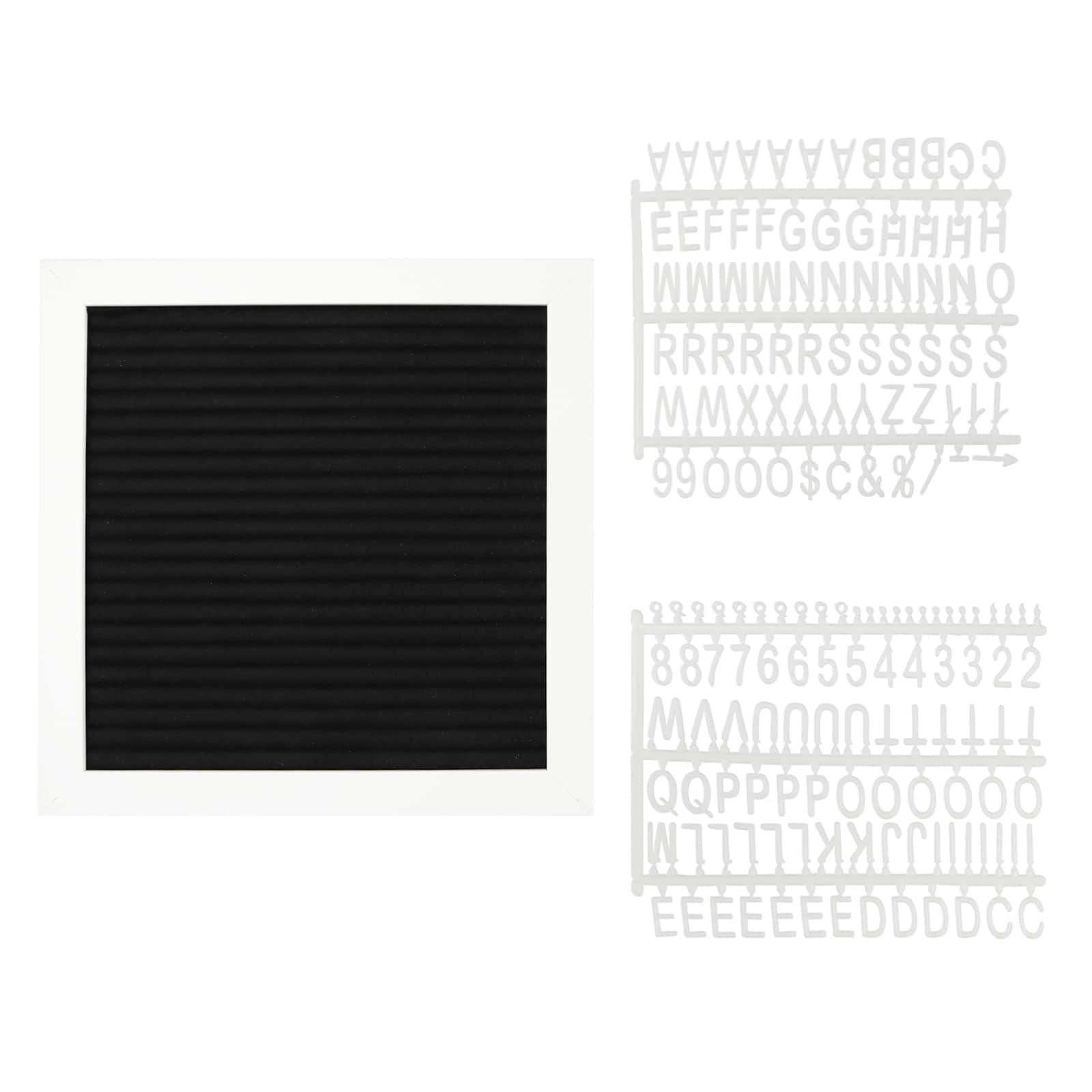 6 Pack: 8" x 8" Black Felt Letter Board by Make Market®