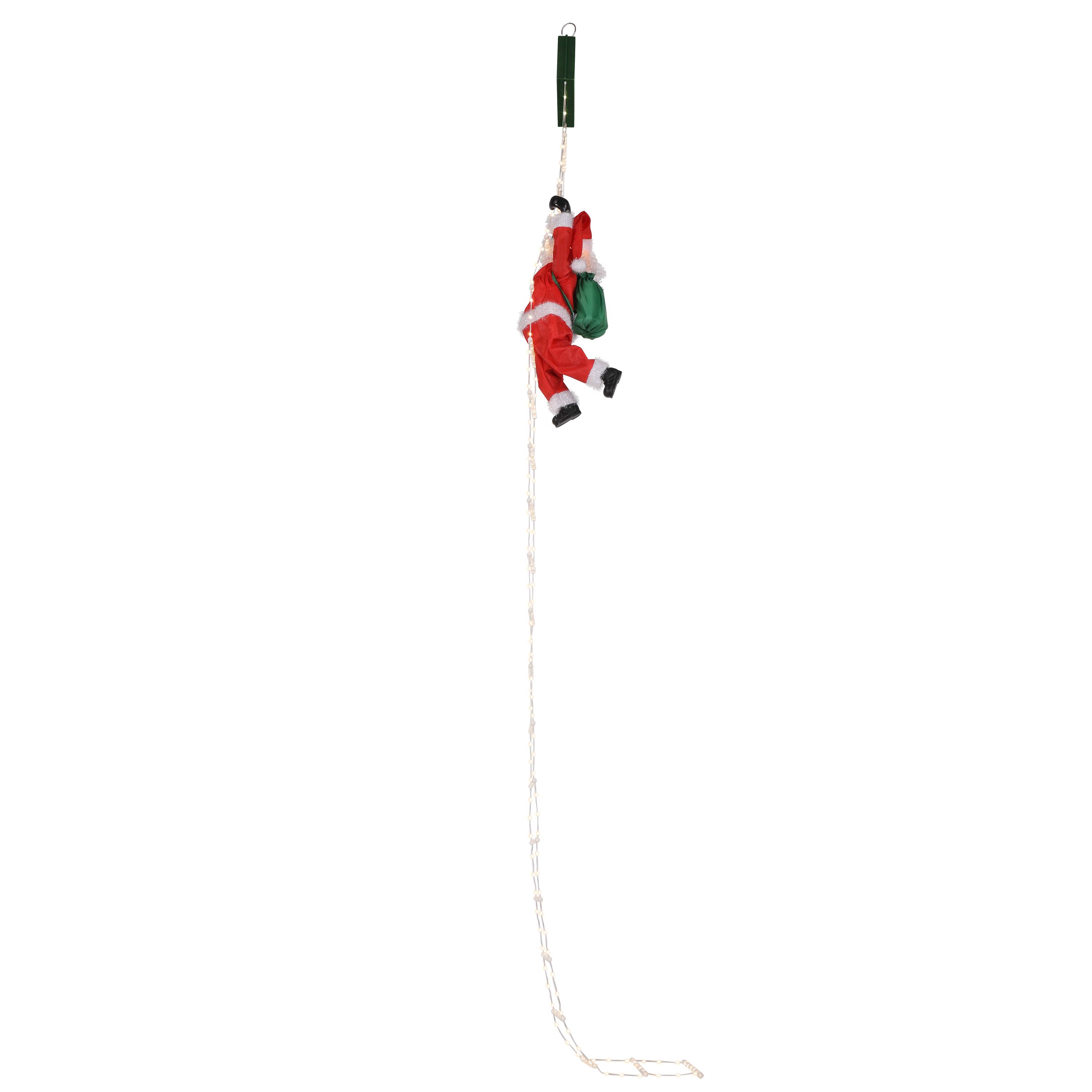 Mr. Christmas 10ft. Rope Ladder with Outdoor Animated Climbing Santa
