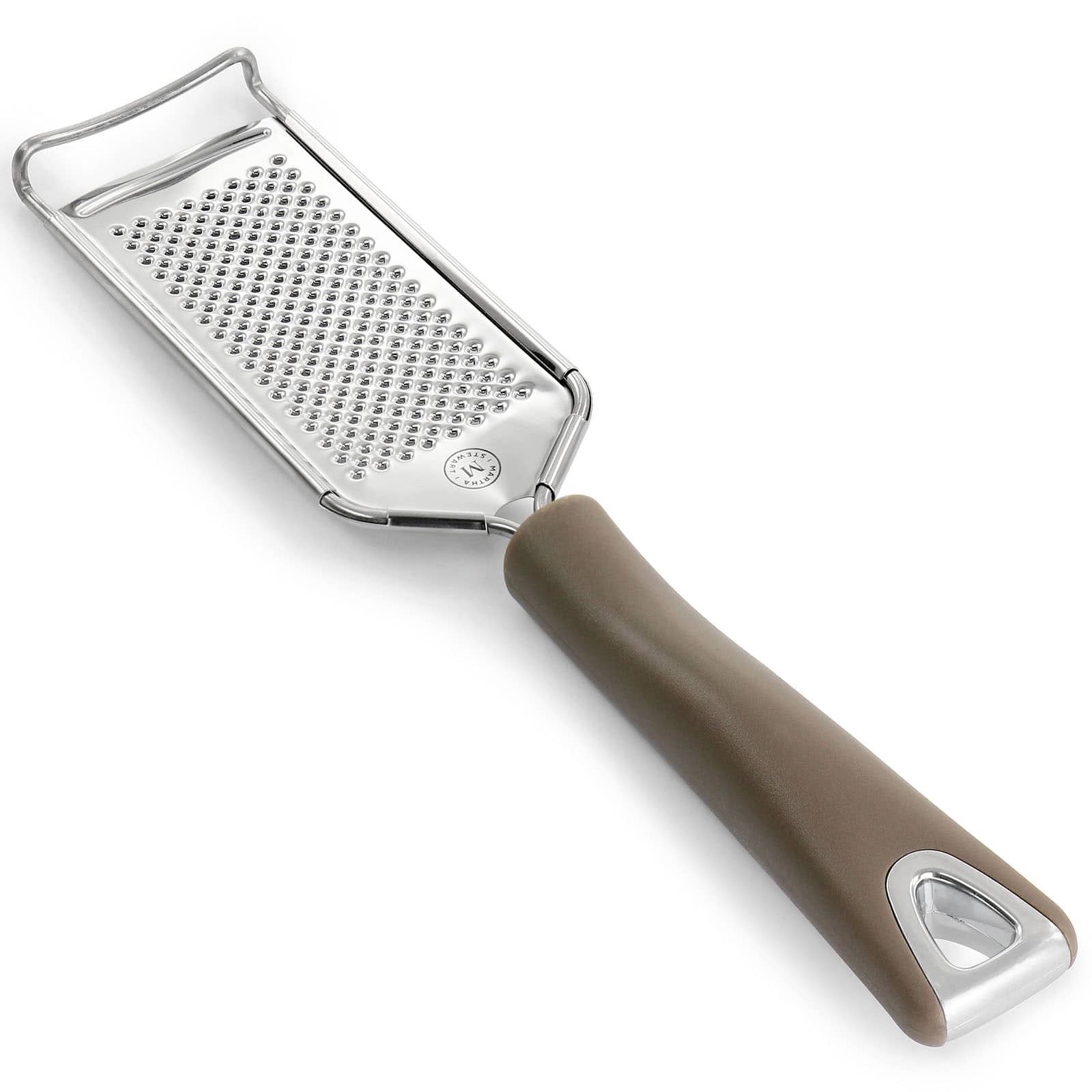 Martha Stewart Taupe Stainless Steel Handheld Grater & Zester Utensil