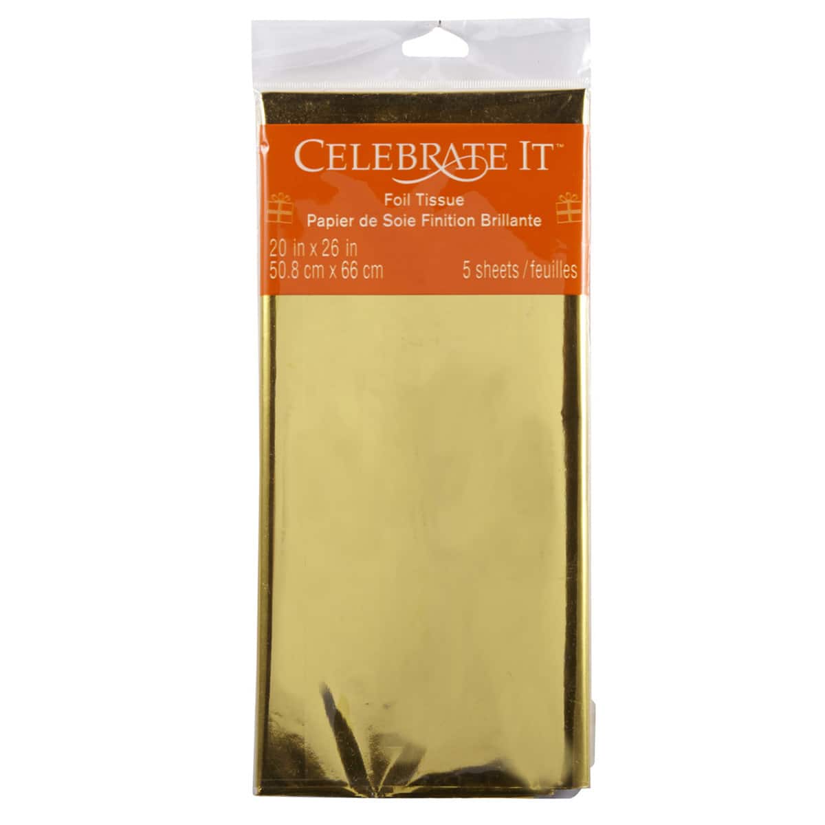 20 Packs: 5 ct. (100 total) Gold Foil Tissue by Celebrate It™