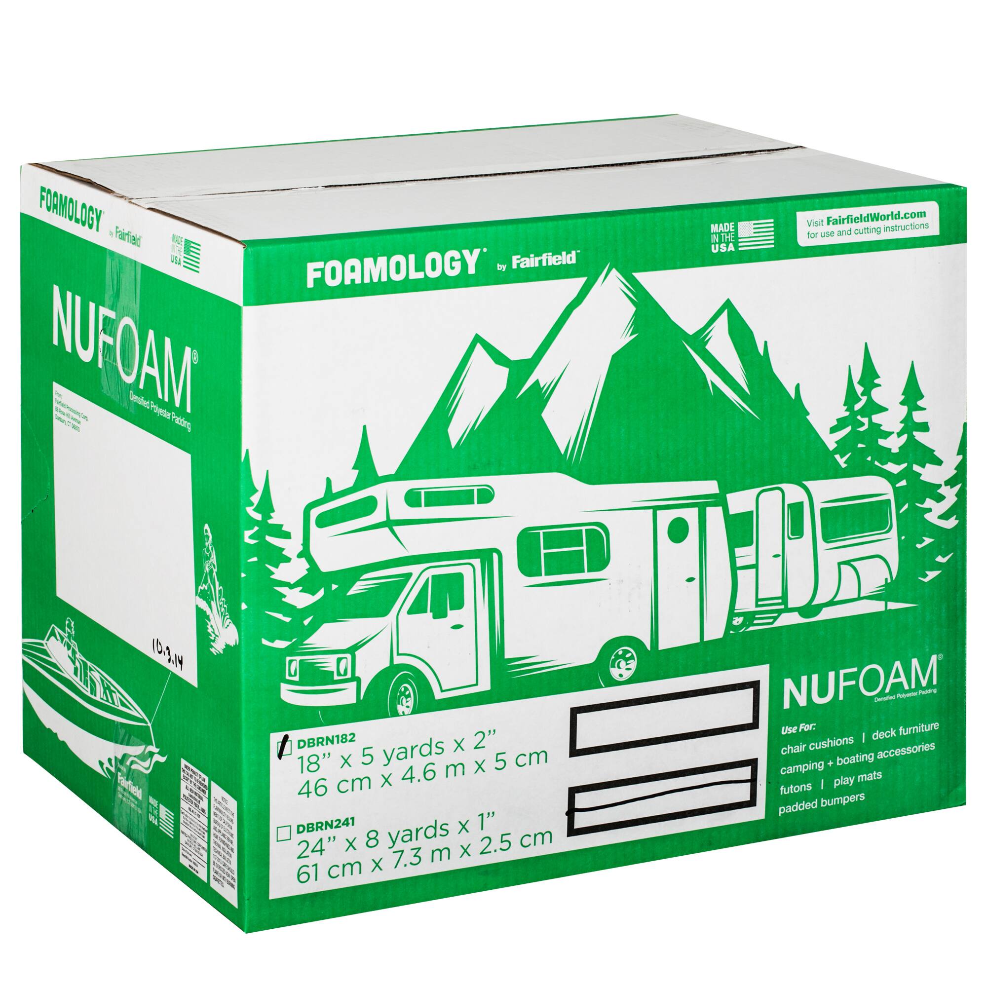Foamology® NuFoam™ Polyester Padding, 18" x 5yd. x 2"