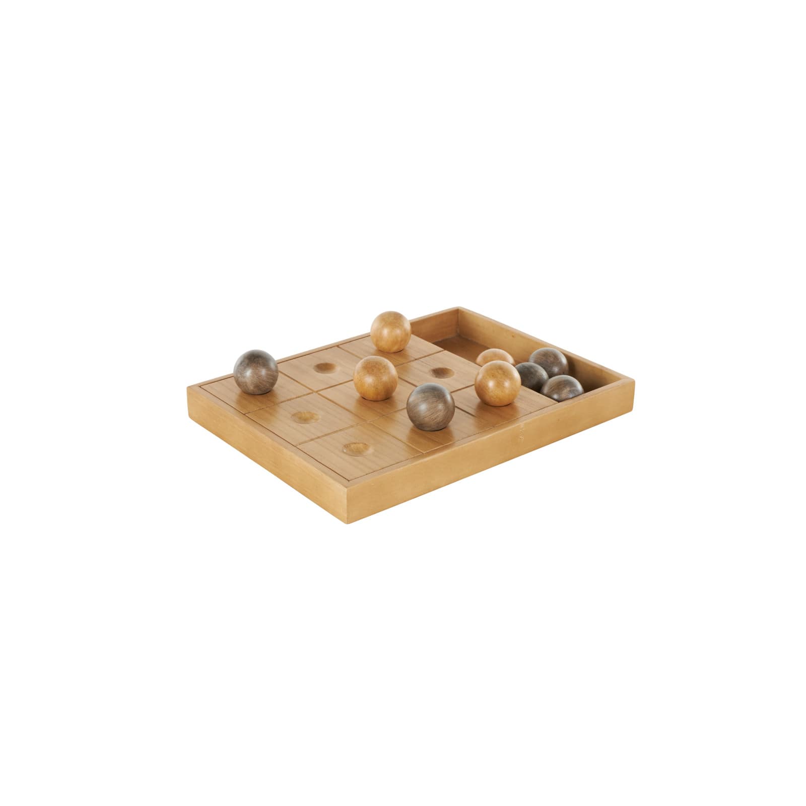 Brown Decorative Wooden Board Game Set