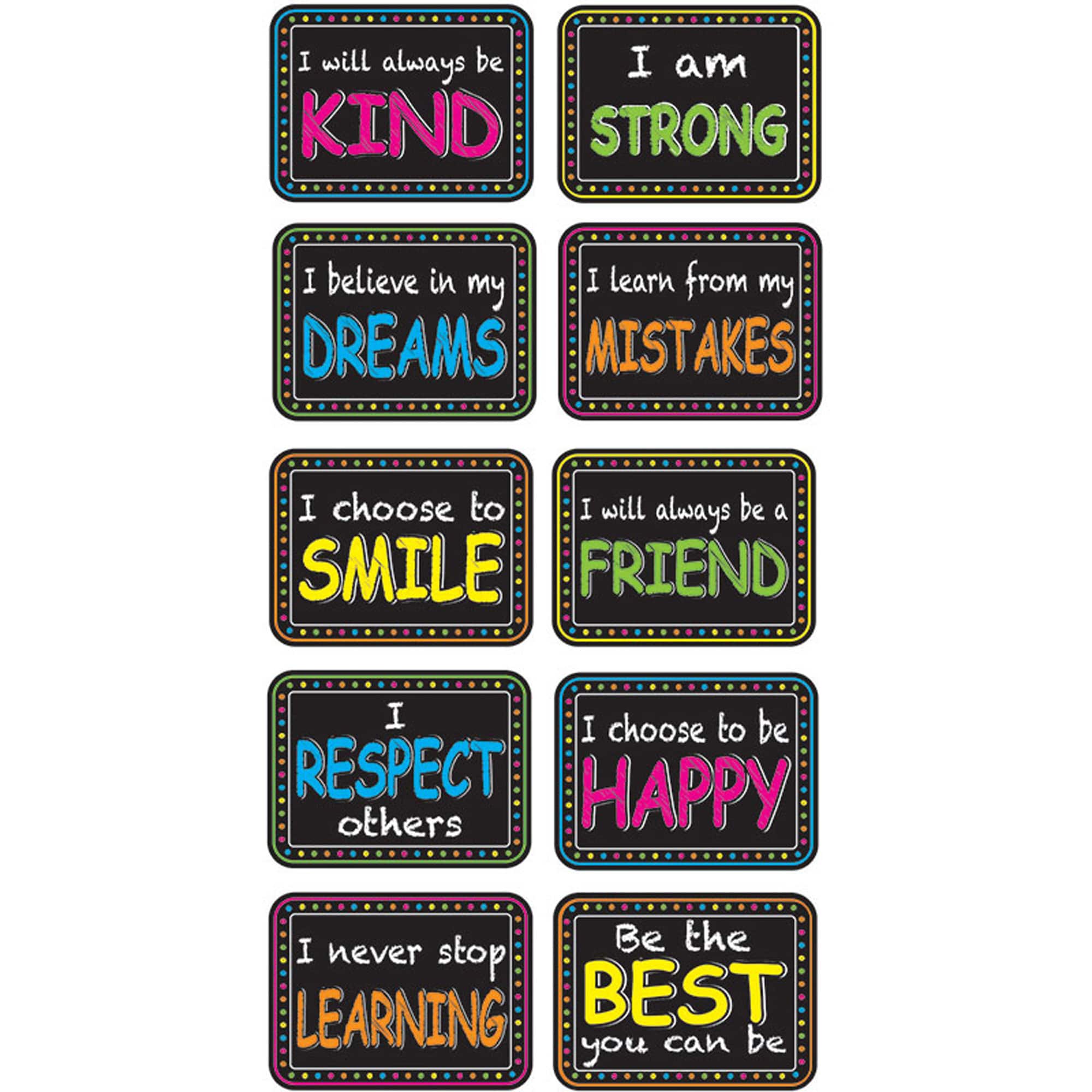 Ashley Productions Non-Magnetic Mini Character-Building Whiteboard Erasers, 3 Packs of 10